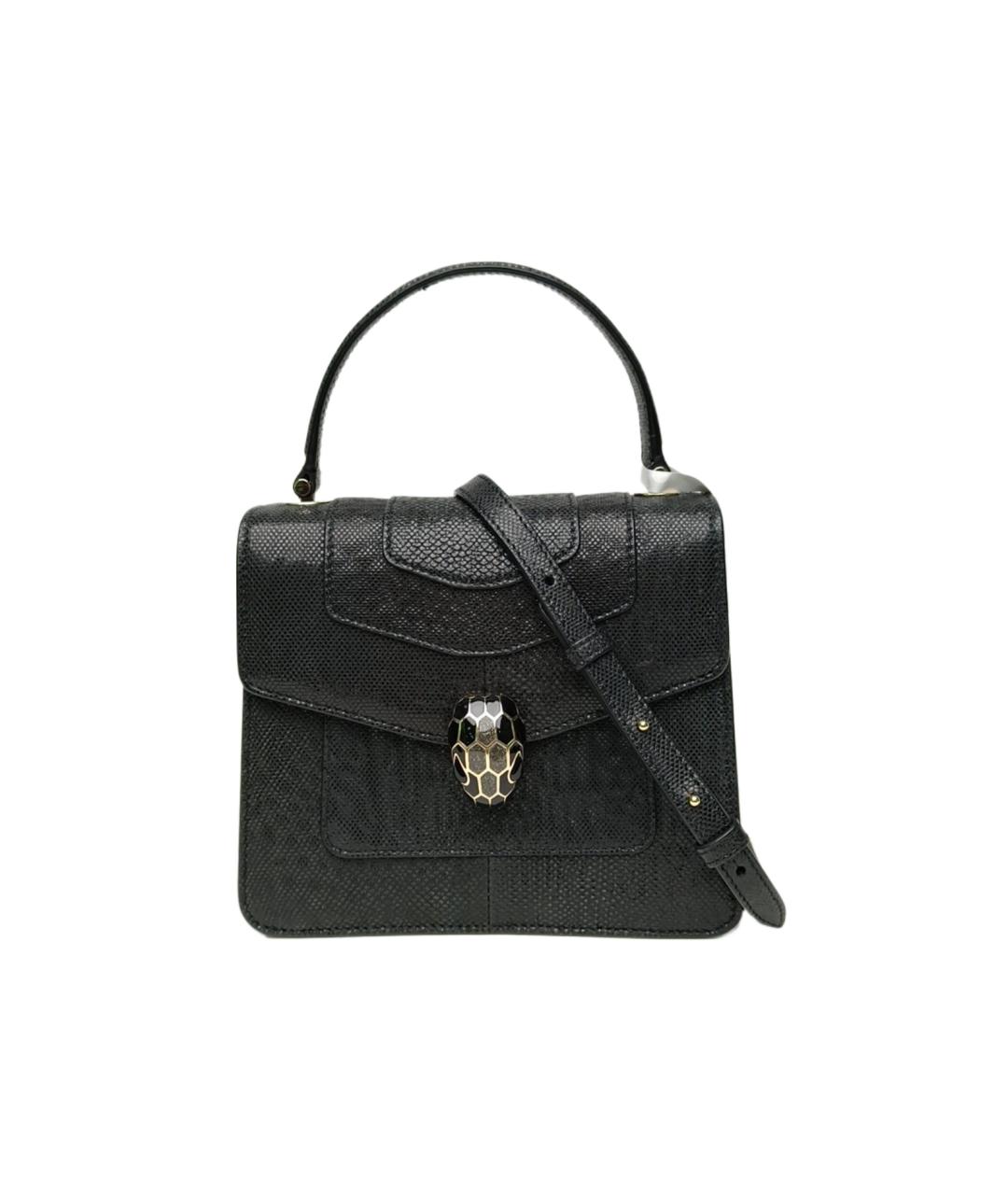 BVLGARI Черная кожаная сумка через плечо, фото 1