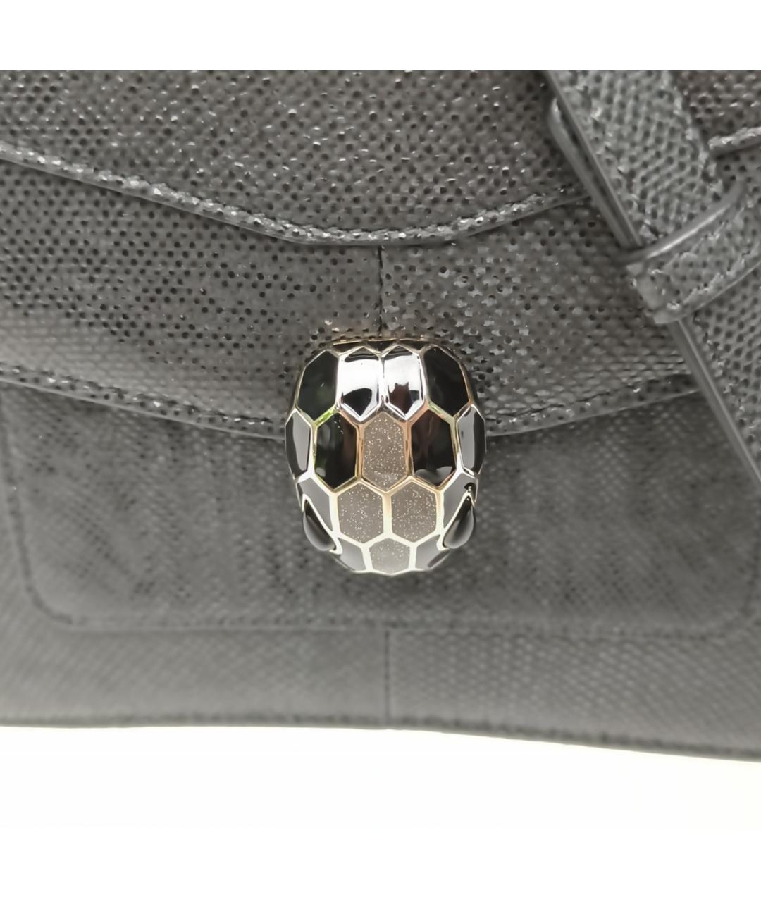 BVLGARI Черная кожаная сумка через плечо, фото 7