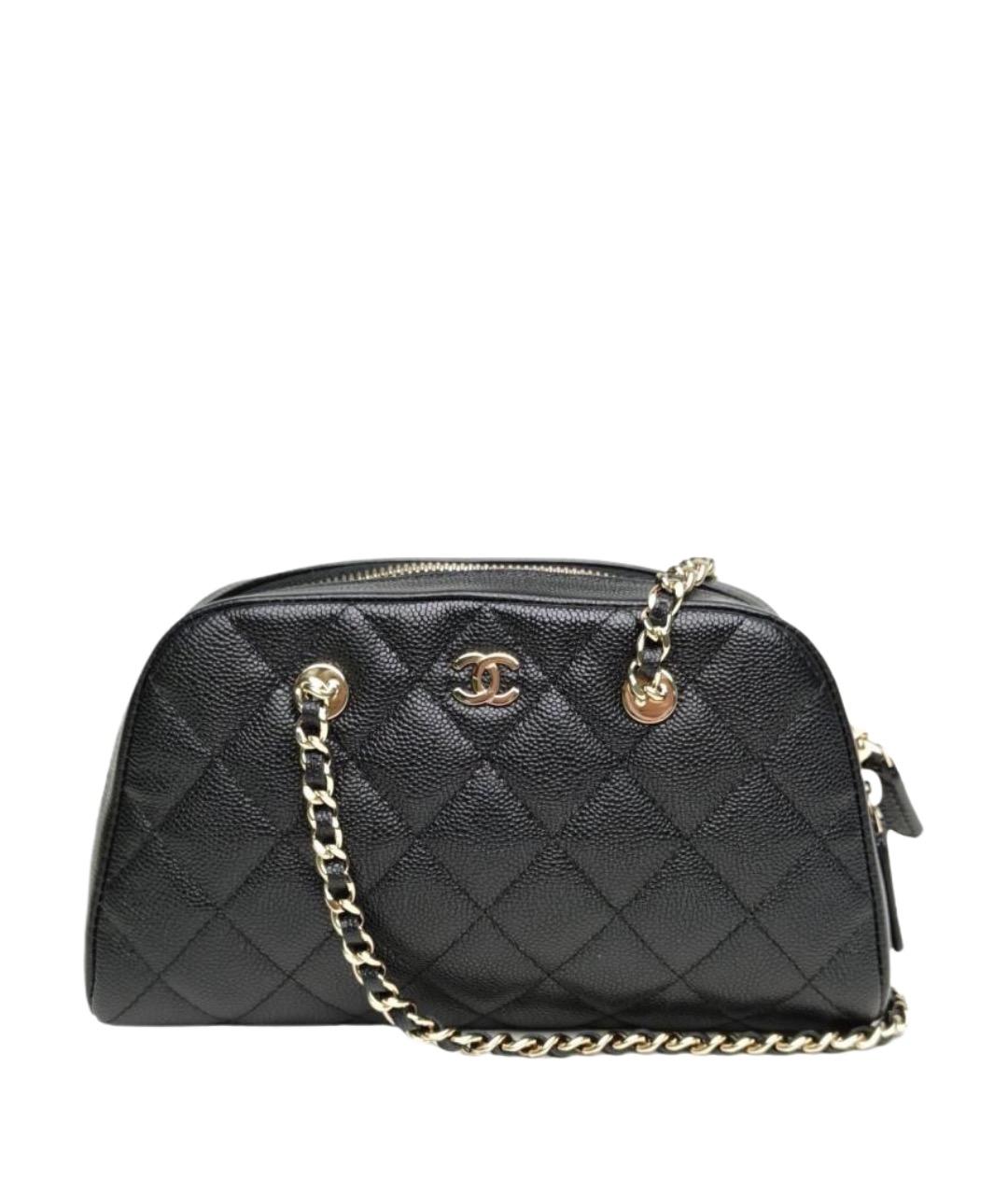 CHANEL Черная кожаная сумка через плечо, фото 1
