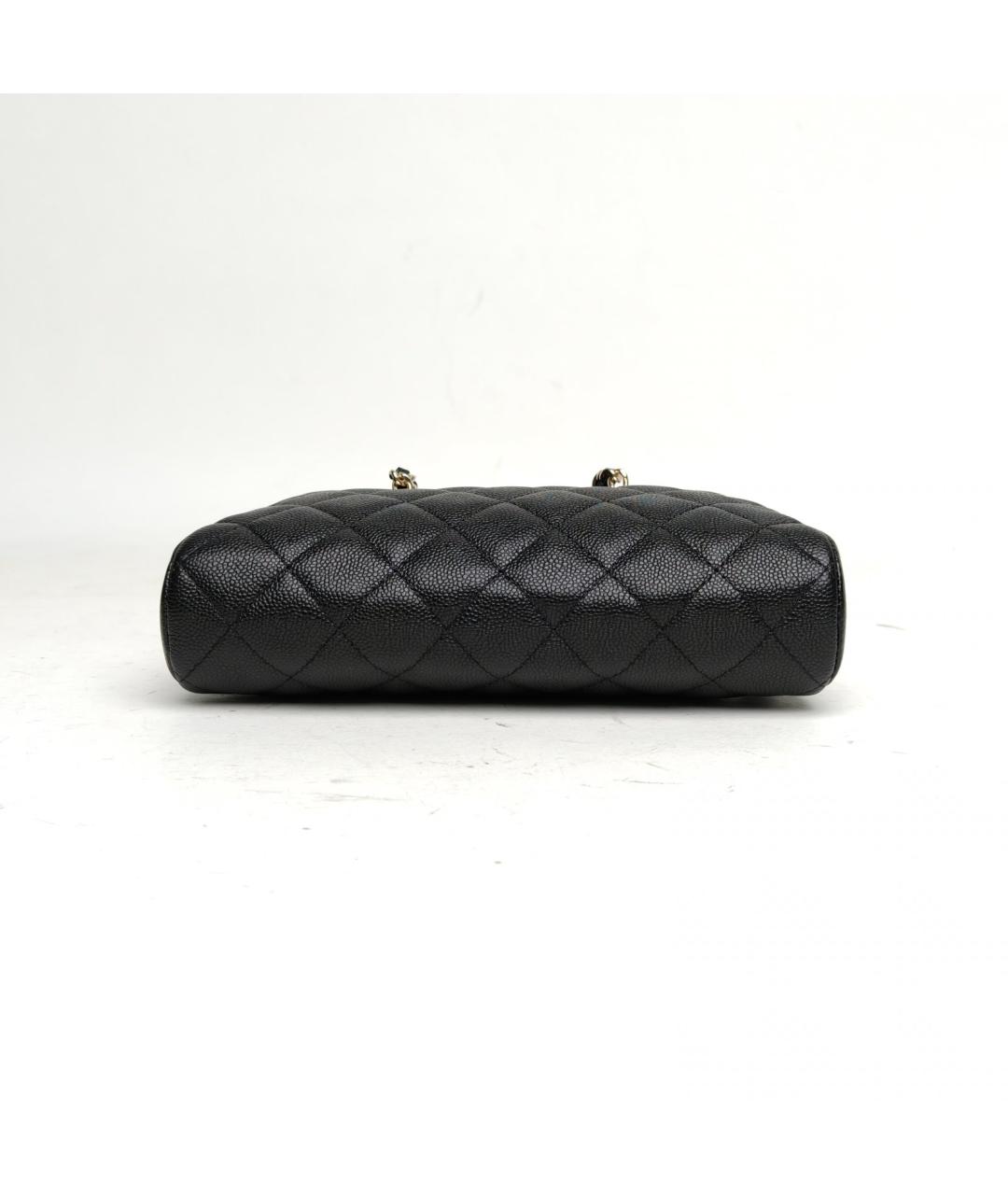 CHANEL Черная кожаная сумка через плечо, фото 6