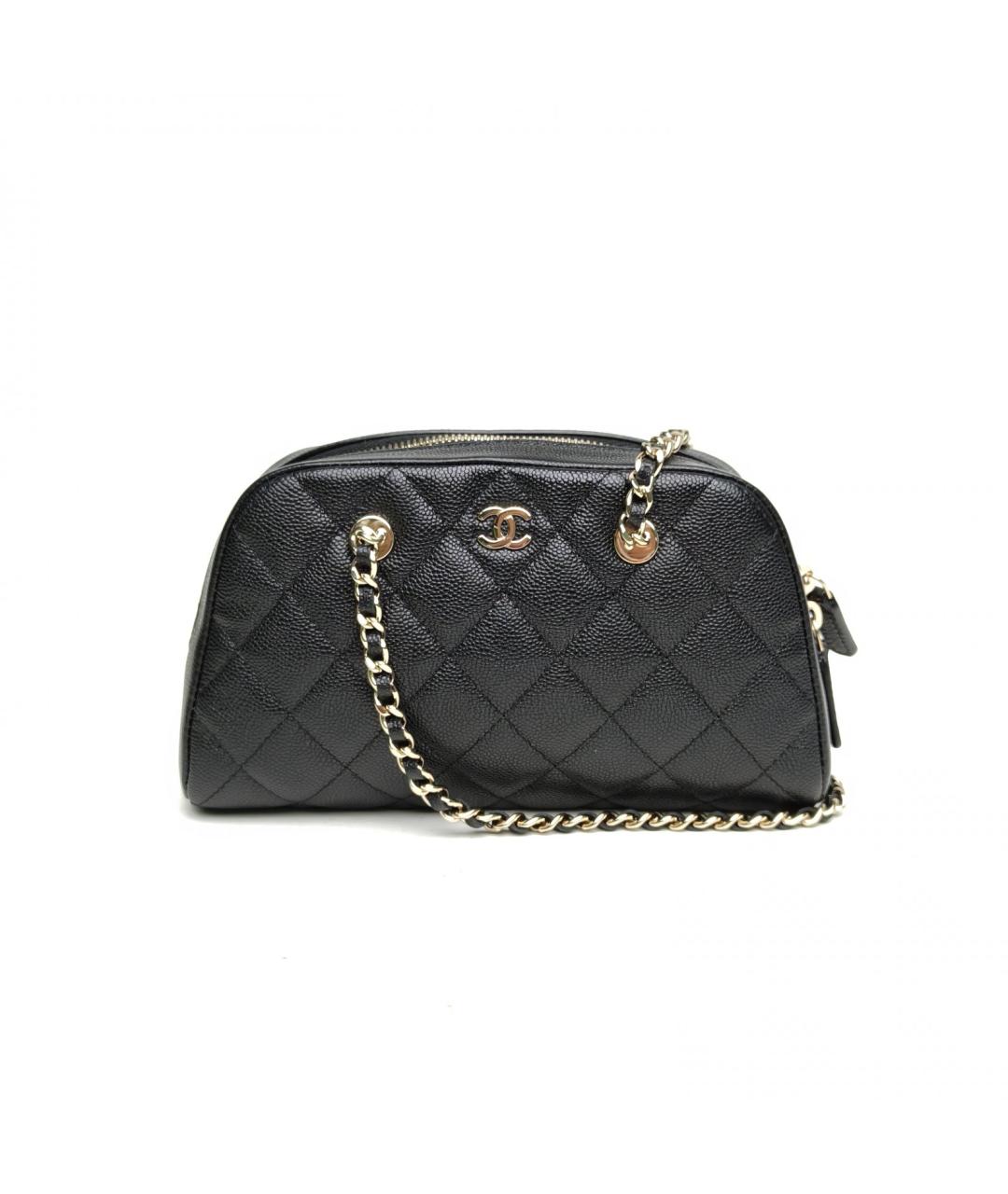 CHANEL Черная кожаная сумка через плечо, фото 2