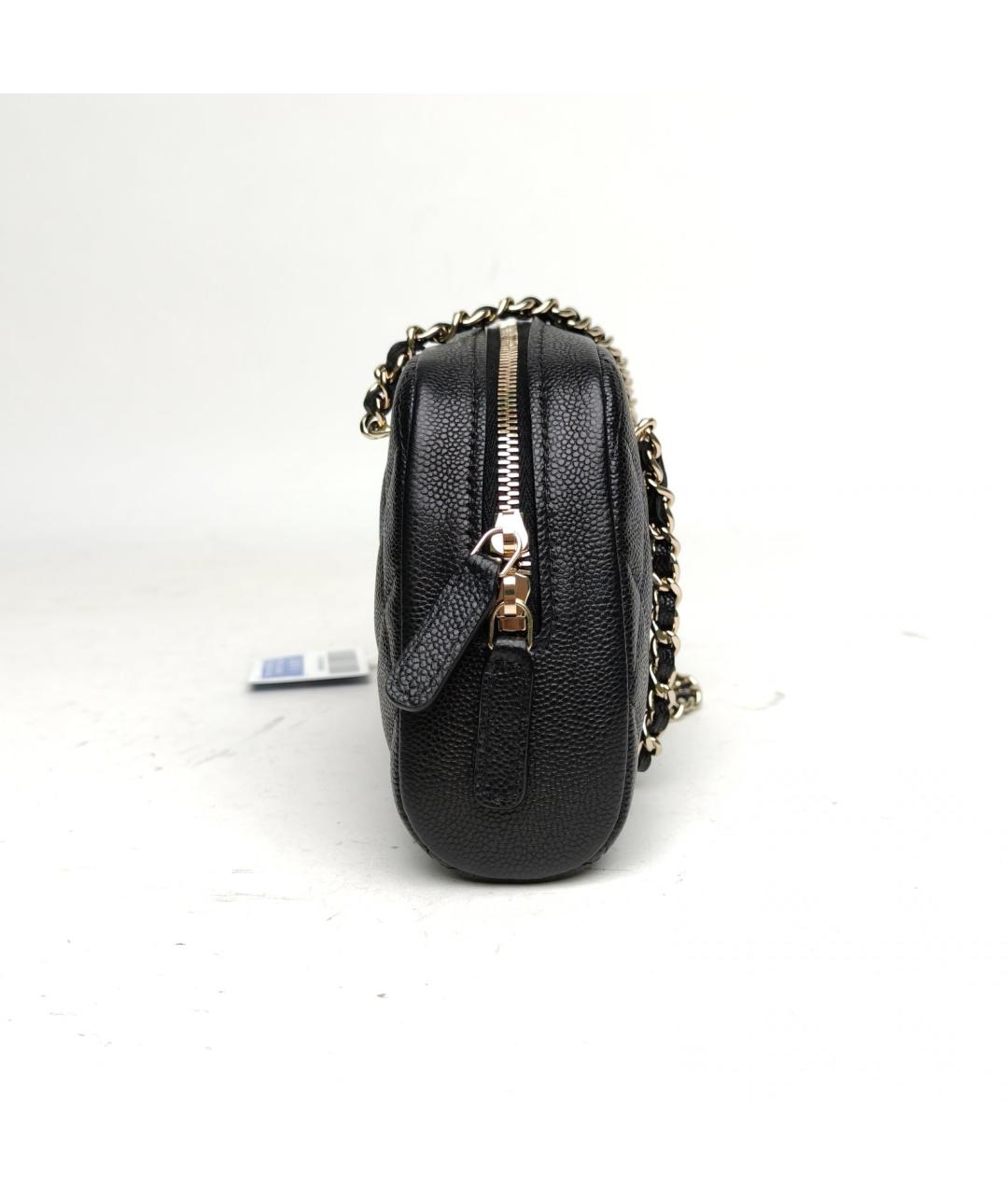 CHANEL Черная кожаная сумка через плечо, фото 5