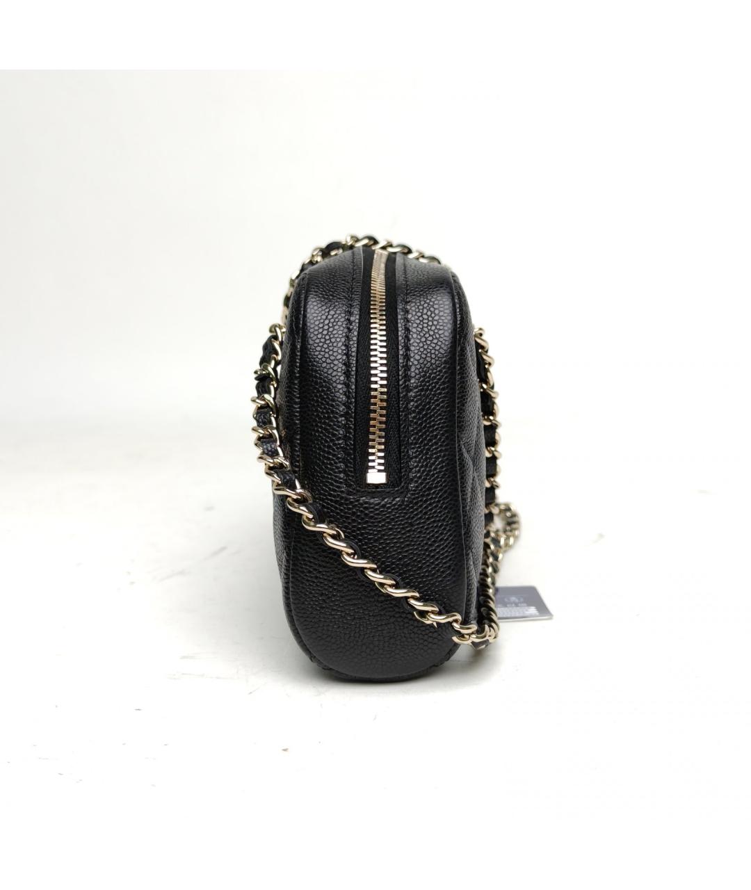 CHANEL Черная кожаная сумка через плечо, фото 3