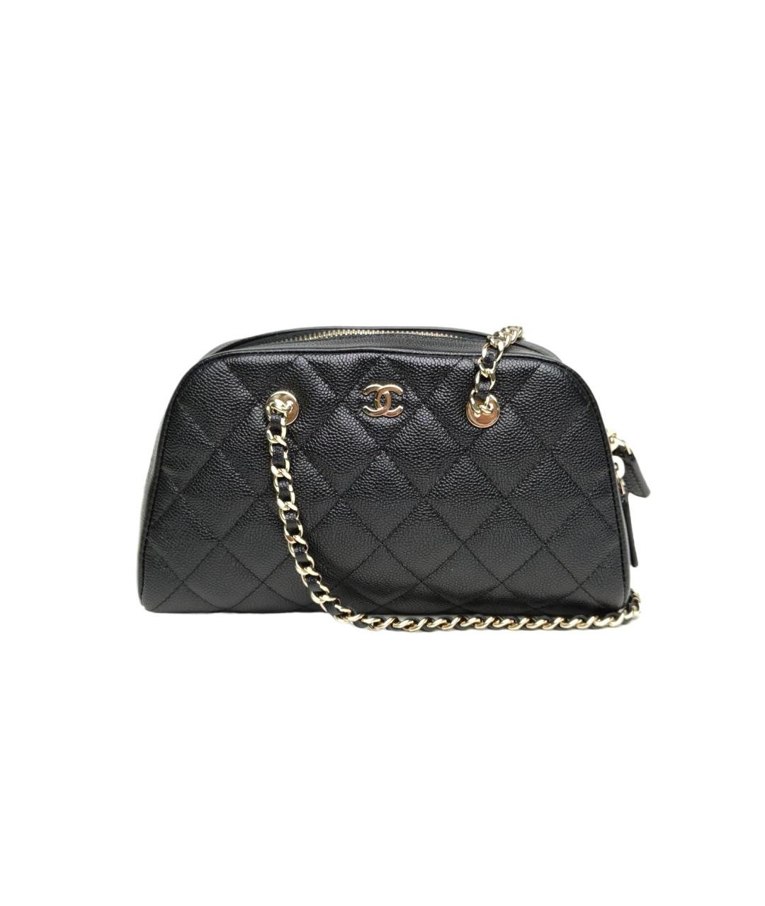 CHANEL Черная кожаная сумка через плечо, фото 10