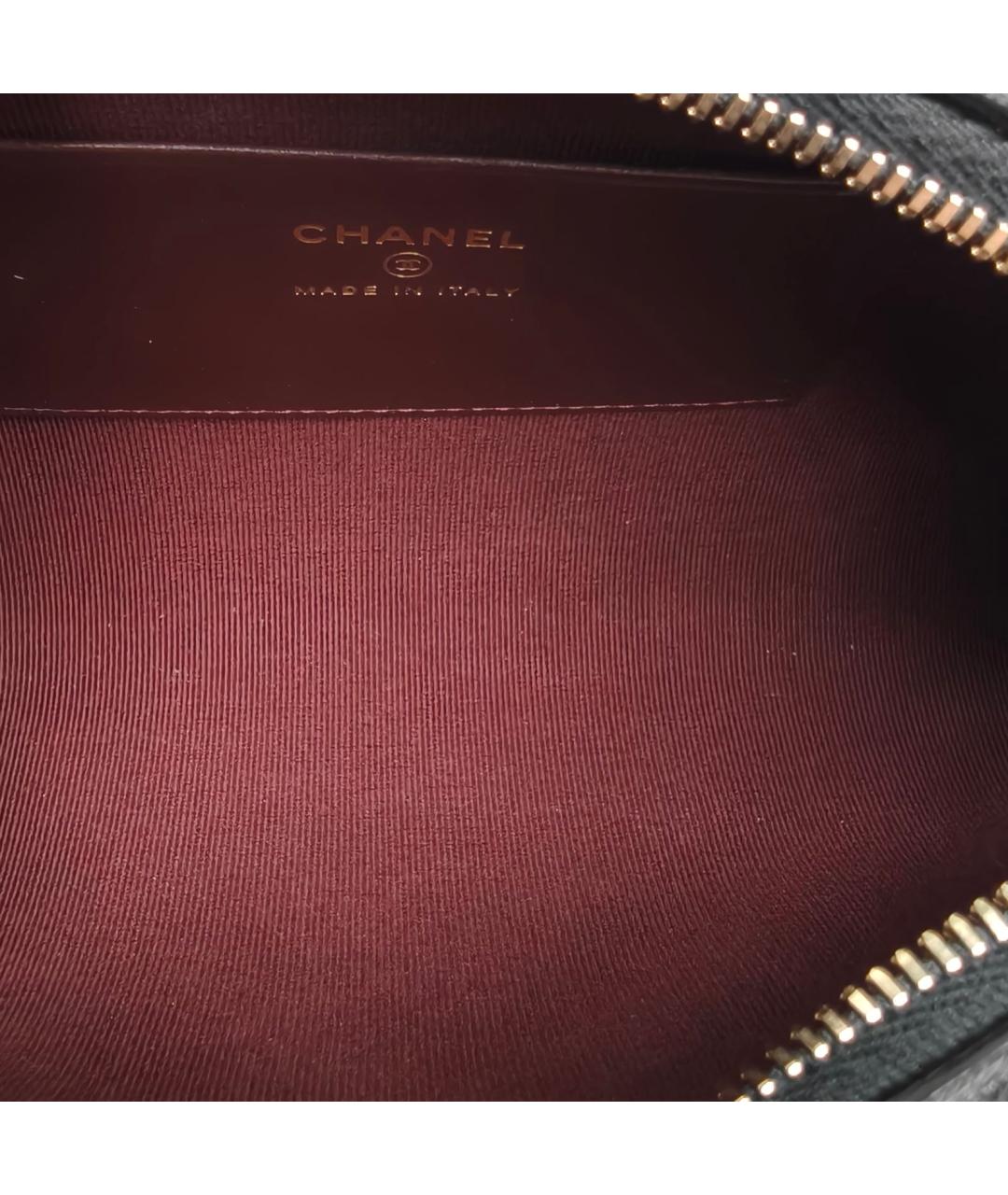 CHANEL Черная кожаная сумка через плечо, фото 8