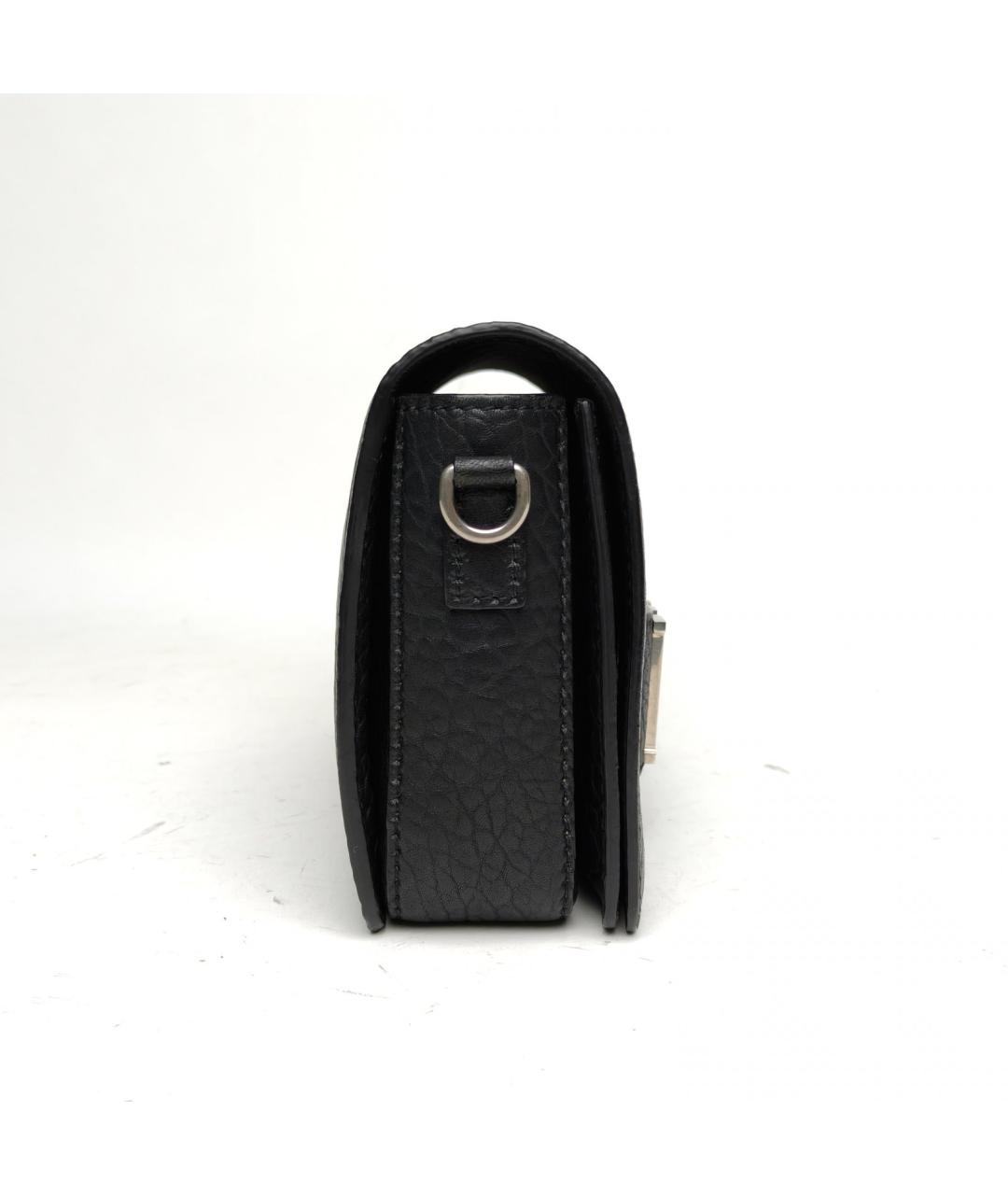 CHRISTIAN DIOR Черная кожаная сумка через плечо, фото 9