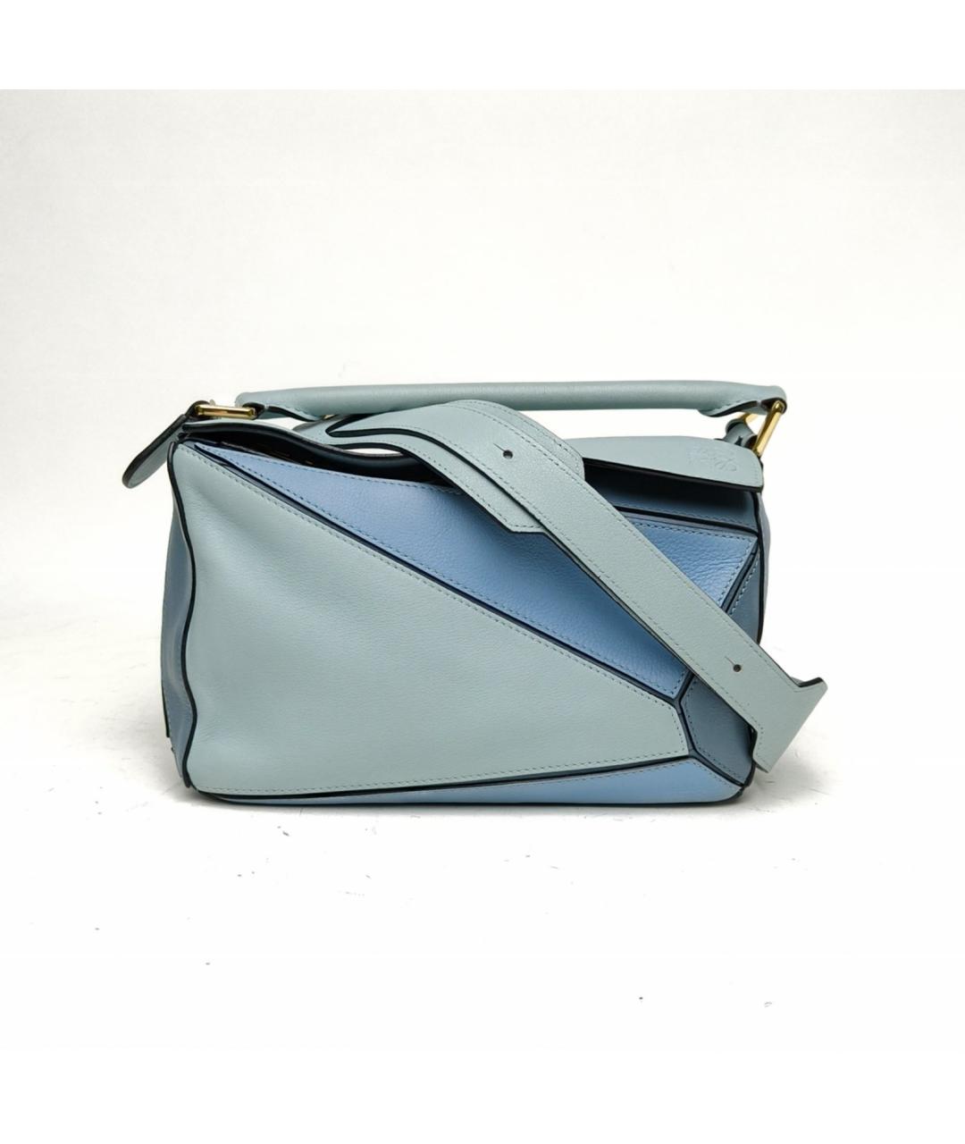 LOEWE Голубая кожаная сумка через плечо, фото 2