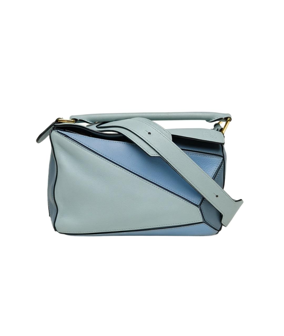 LOEWE Голубая кожаная сумка через плечо, фото 1