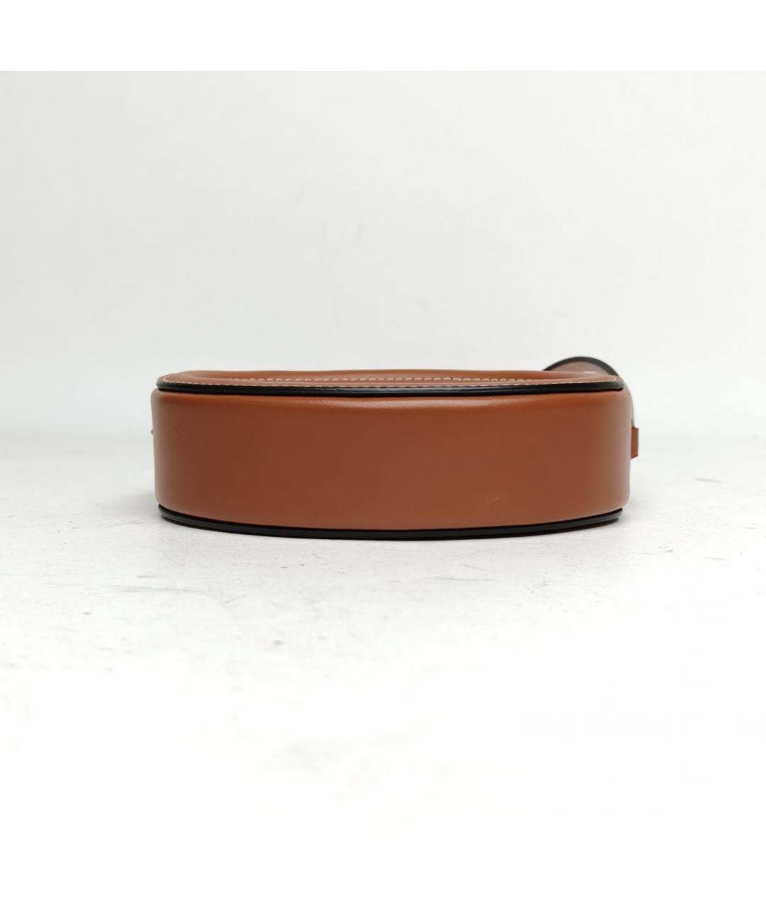 CELINE Коричневая кожаная сумка через плечо, фото 6