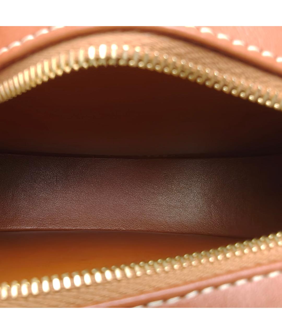CELINE Коричневая кожаная сумка через плечо, фото 7