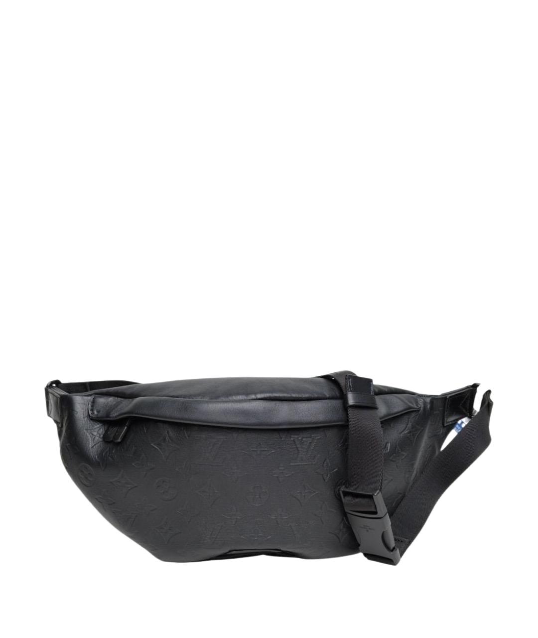 LOUIS VUITTON Черная кожаная поясная сумка, фото 1