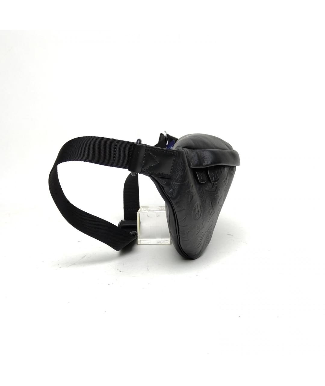 LOUIS VUITTON Черная кожаная поясная сумка, фото 4