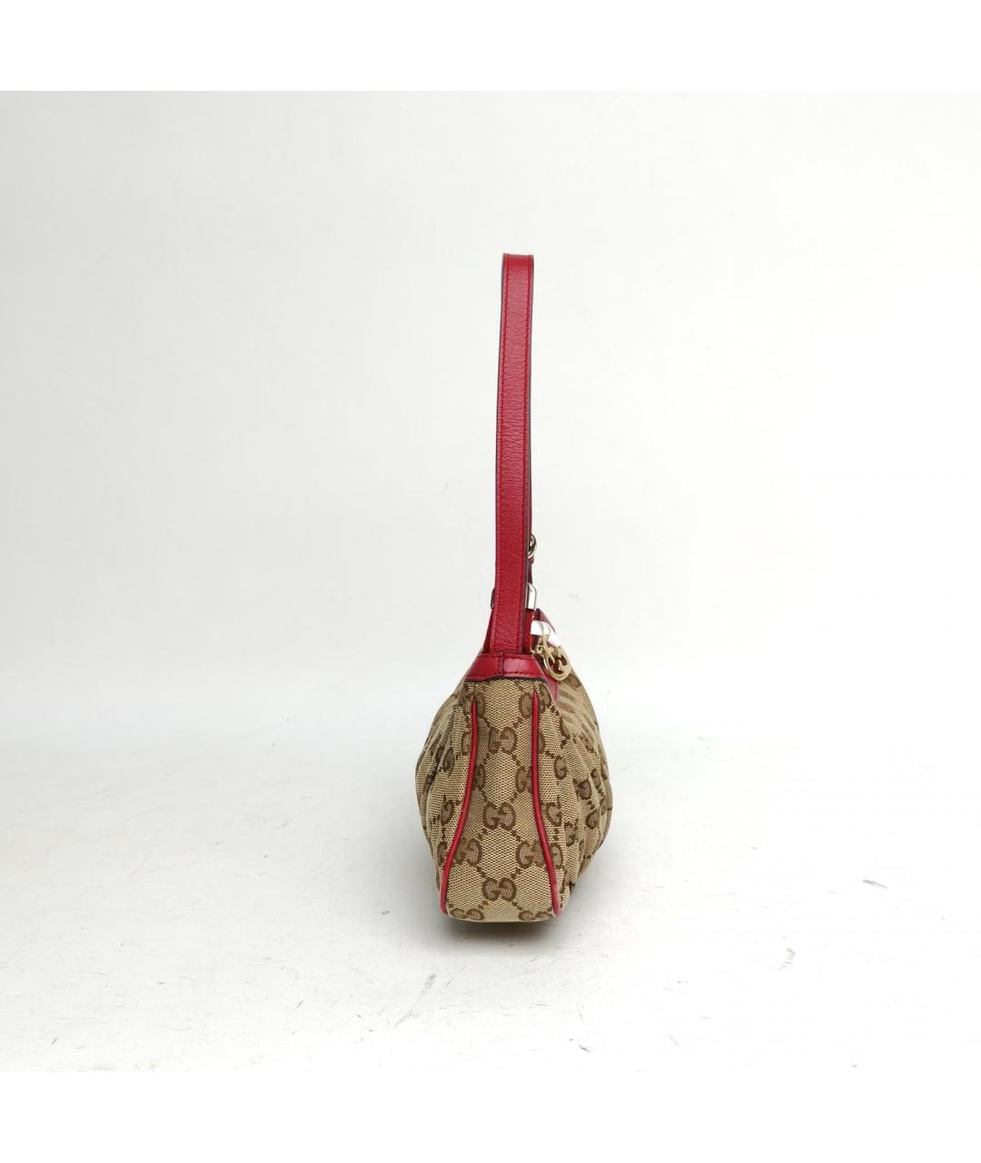 GUCCI Коричневая тканевая сумка через плечо, фото 5