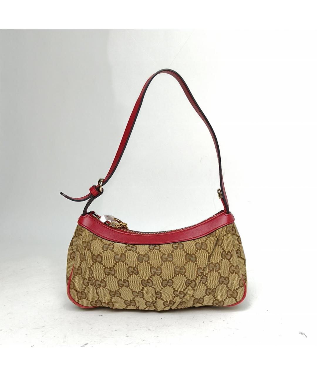 GUCCI Коричневая тканевая сумка через плечо, фото 4