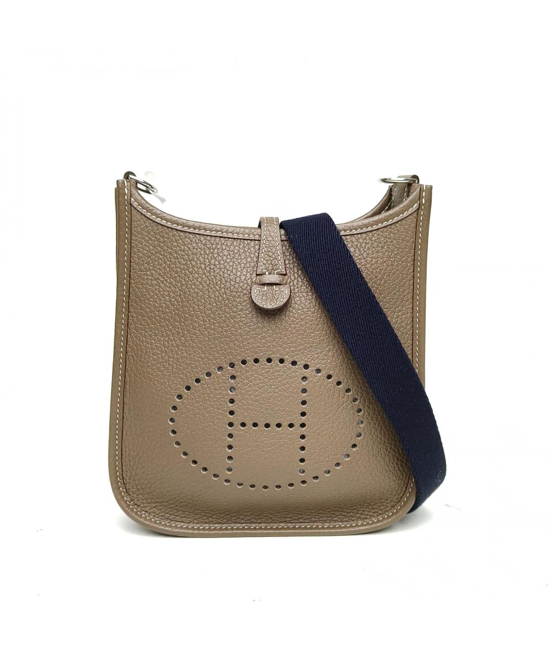 HERMES Бежевая кожаная сумка через плечо, фото 2