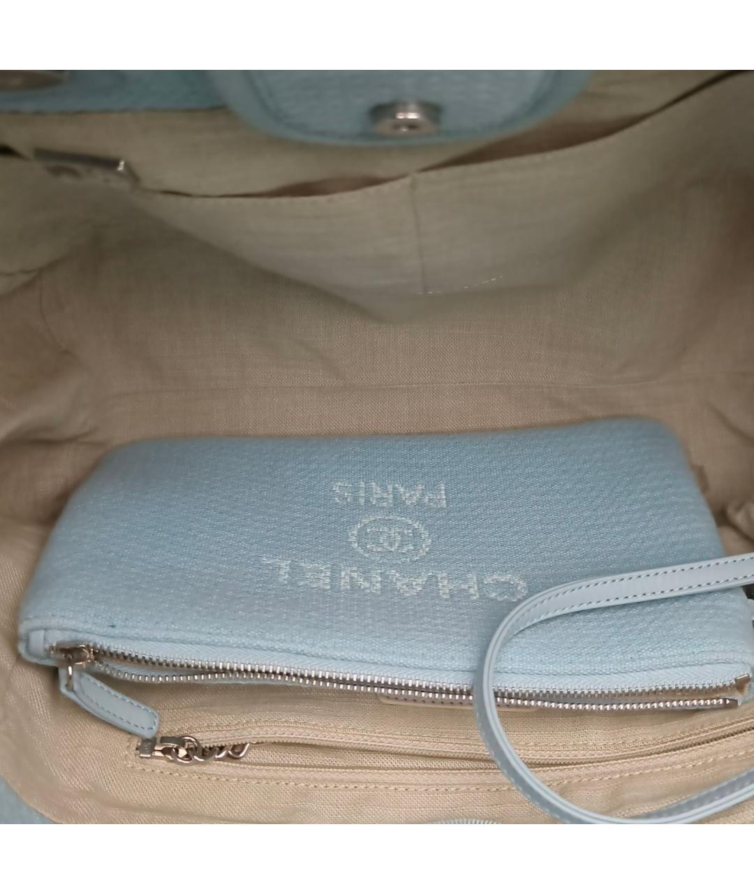 CHANEL Голубая сумка через плечо, фото 7