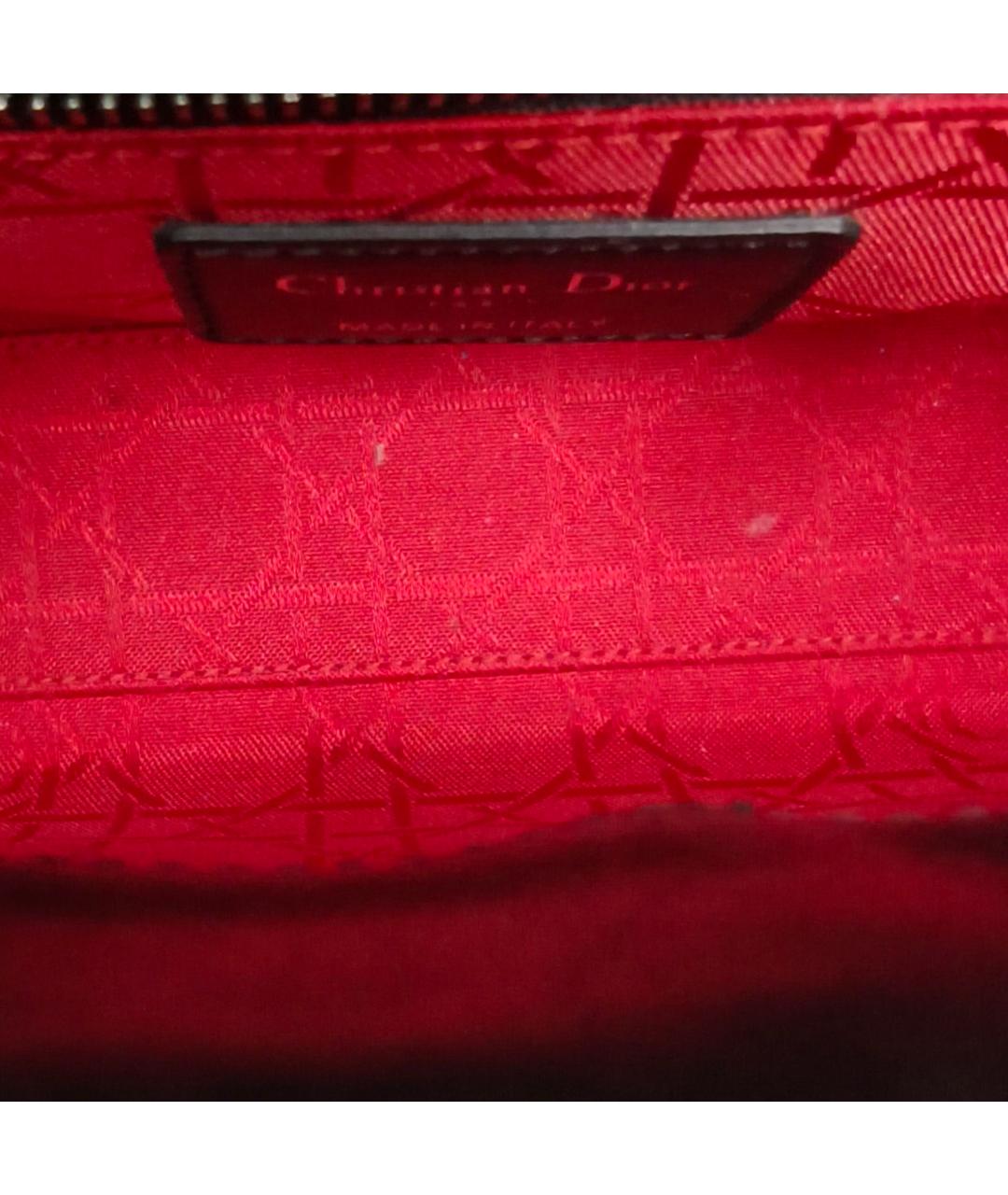 CHRISTIAN DIOR Черная кожаная сумка с короткими ручками, фото 8