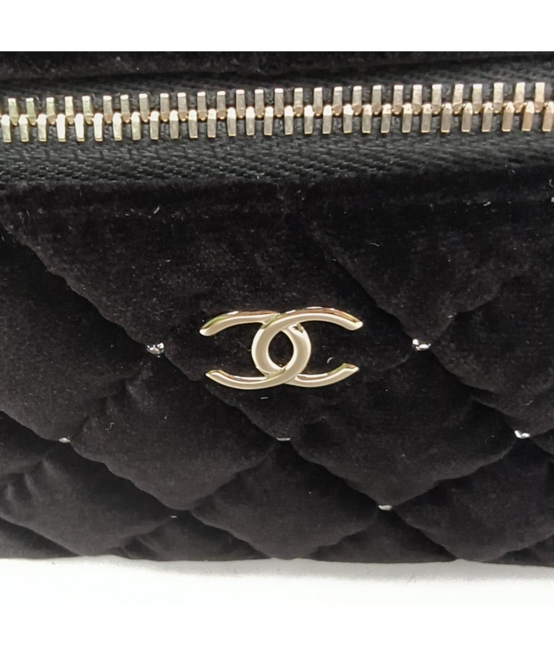 CHANEL Черная бархатная сумка через плечо, фото 5