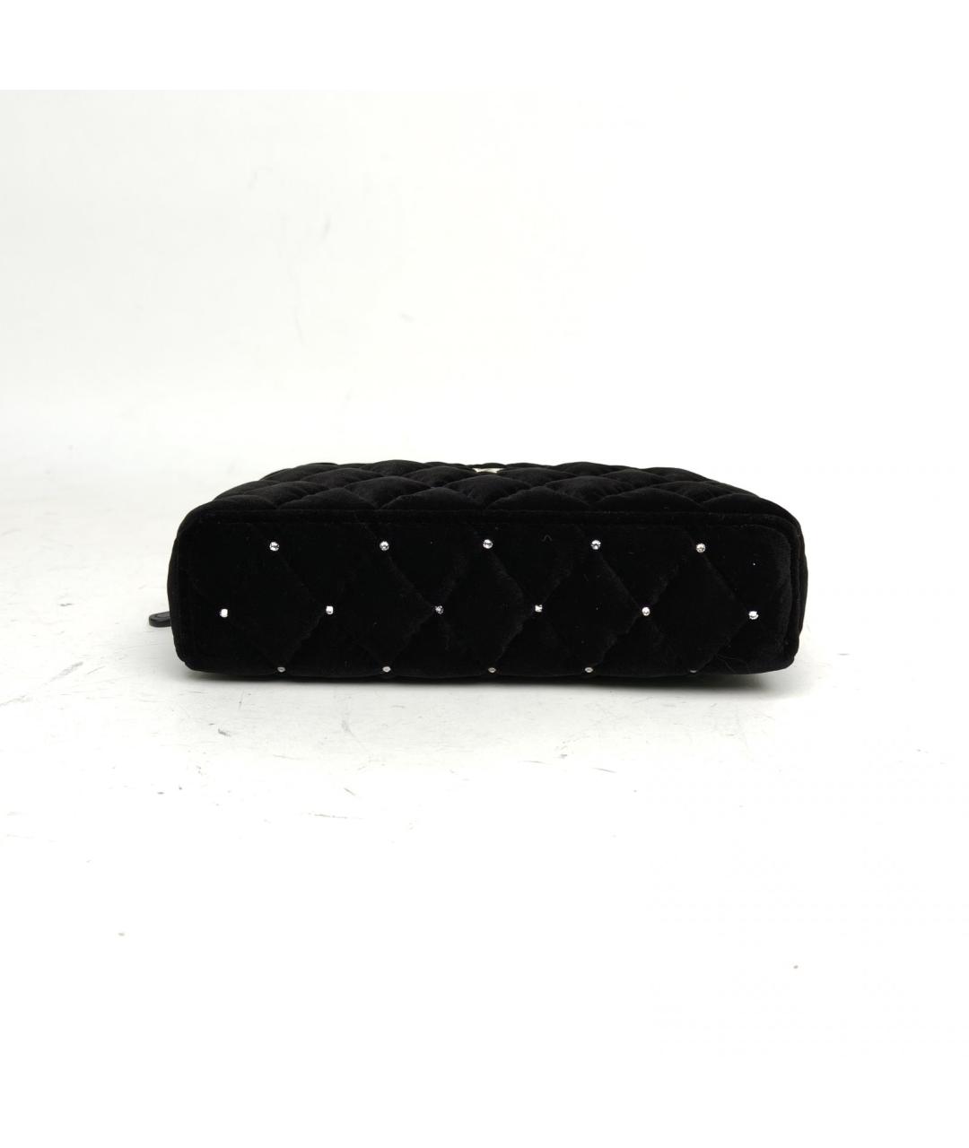 CHANEL Черная бархатная сумка через плечо, фото 4