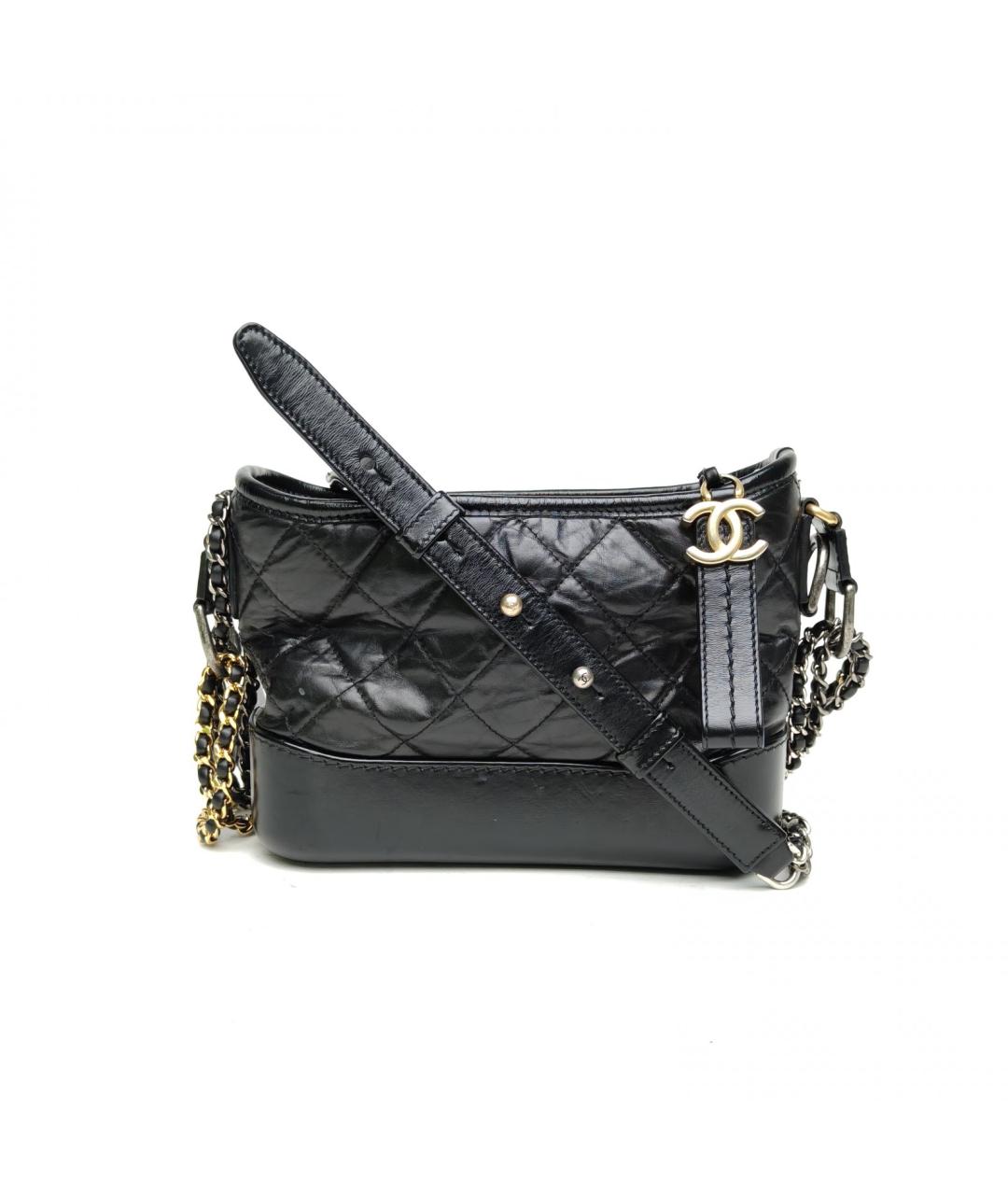 CHANEL Черная кожаная сумка через плечо, фото 9