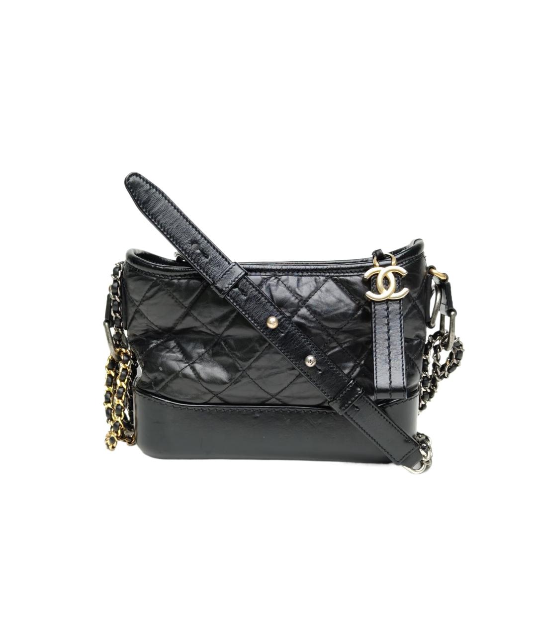 CHANEL Черная кожаная сумка через плечо, фото 10
