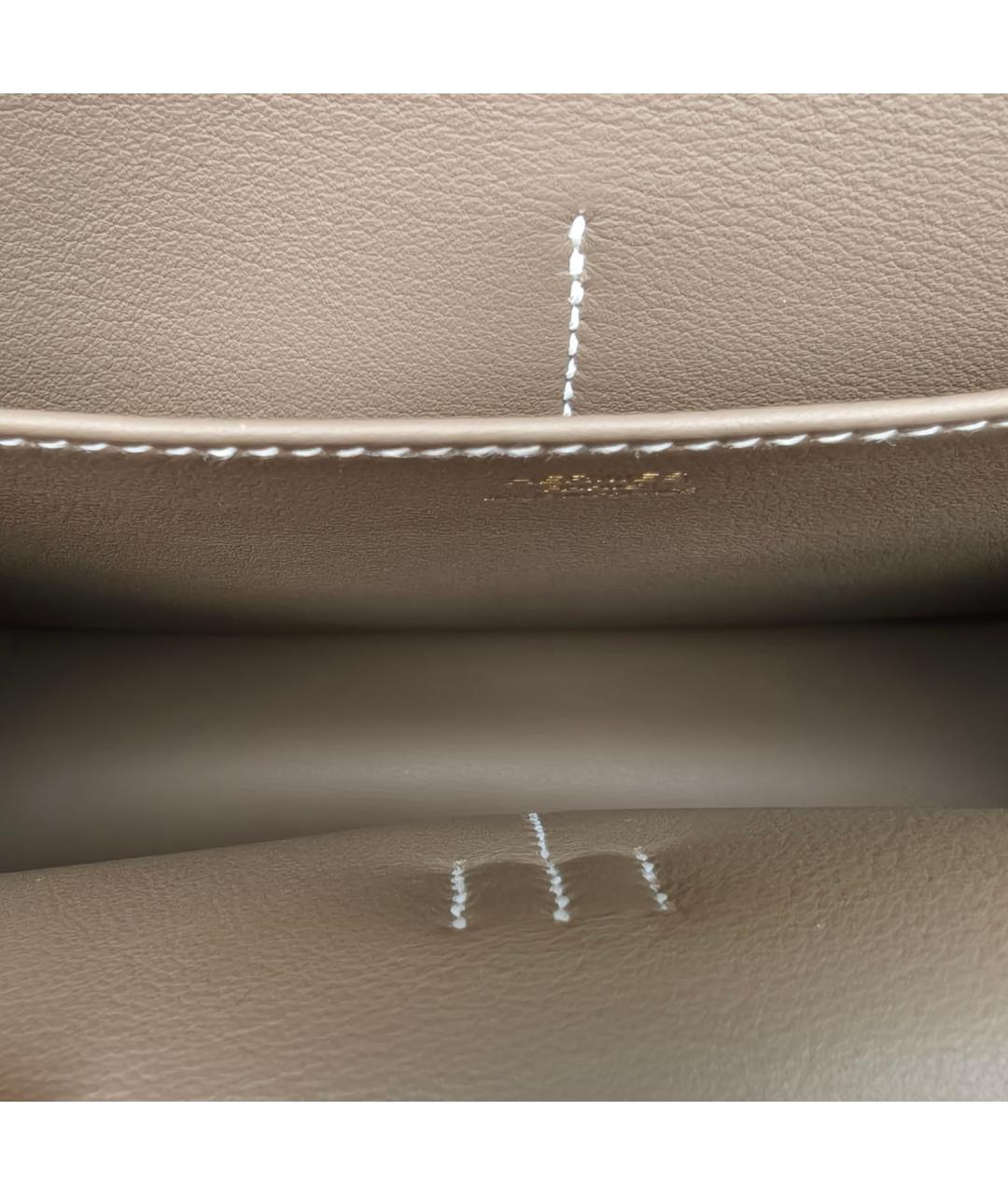 HERMES Коричневая кожаная сумка через плечо, фото 7