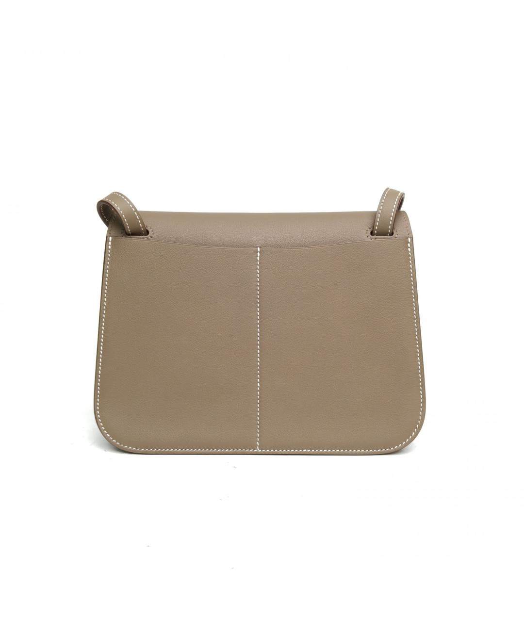 HERMES Коричневая кожаная сумка через плечо, фото 4