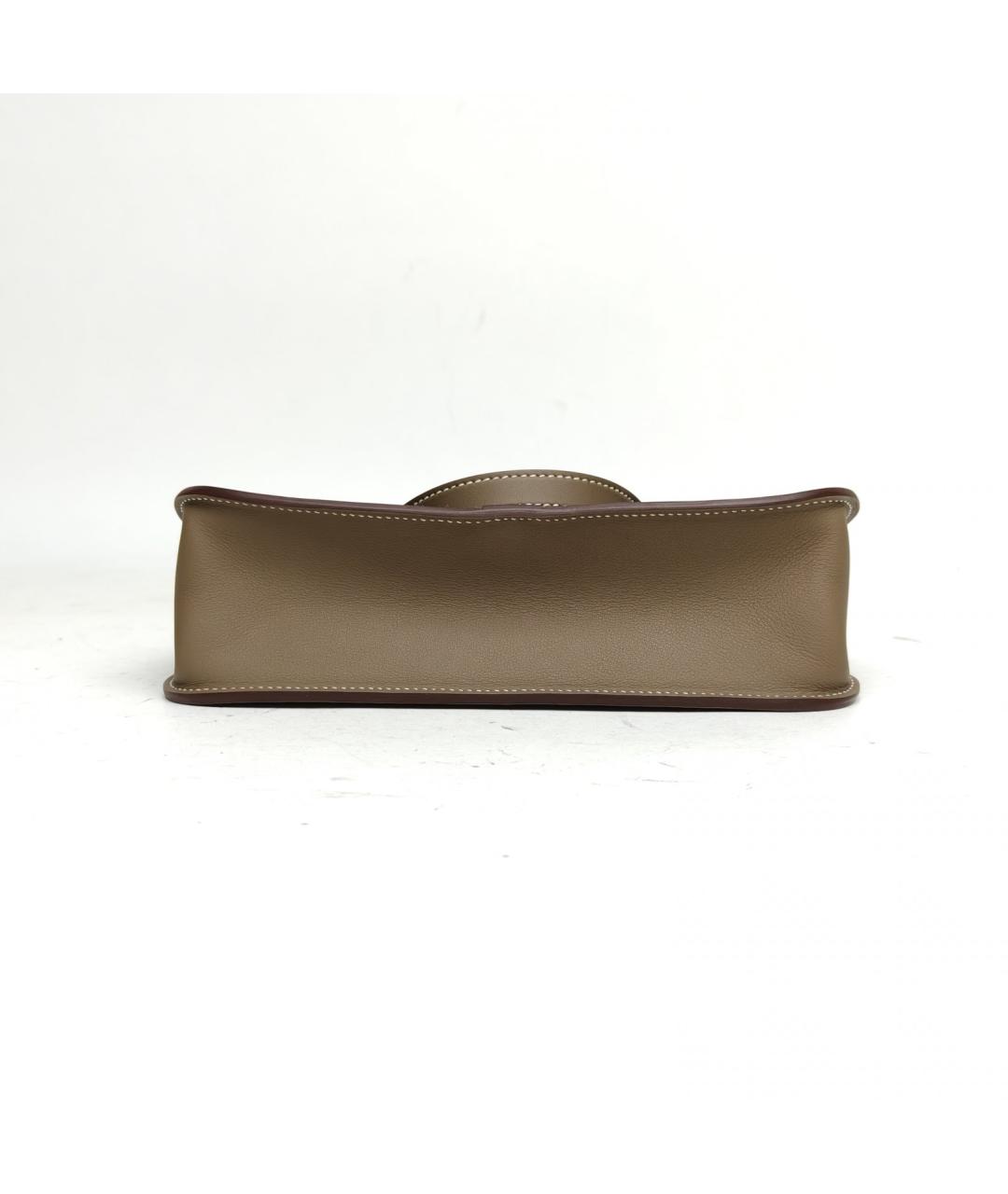 HERMES Коричневая кожаная сумка через плечо, фото 6