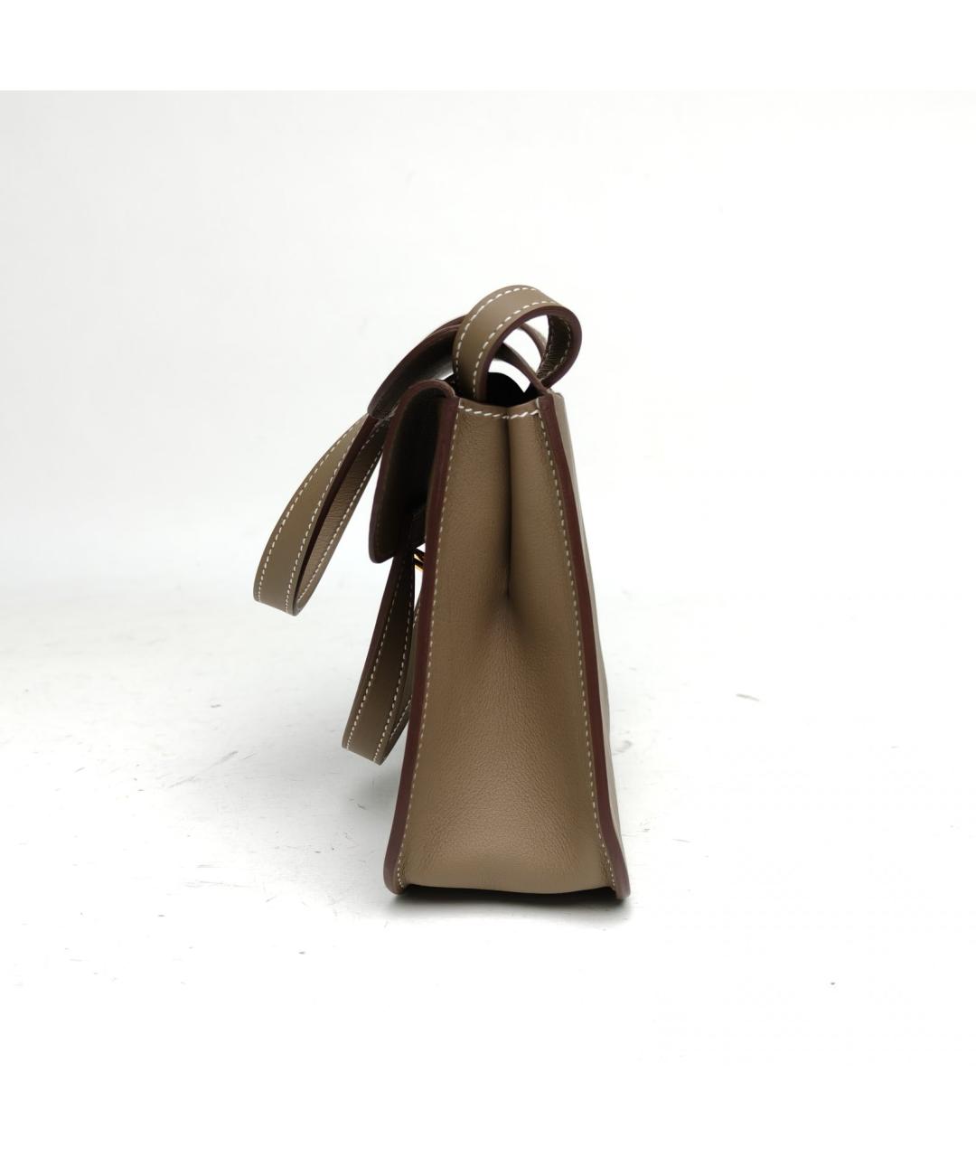 HERMES Коричневая кожаная сумка через плечо, фото 3