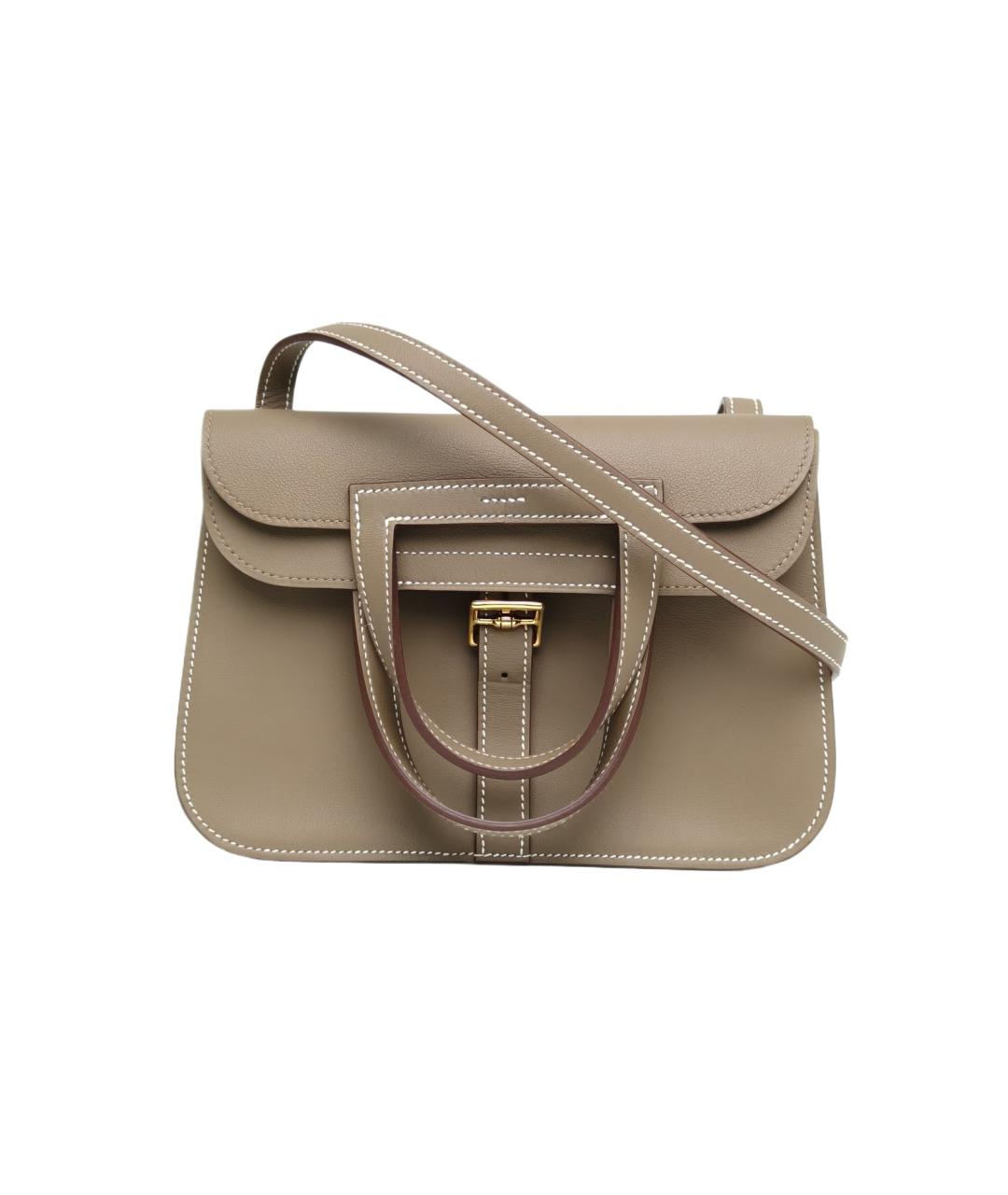 HERMES Коричневая кожаная сумка через плечо, фото 1