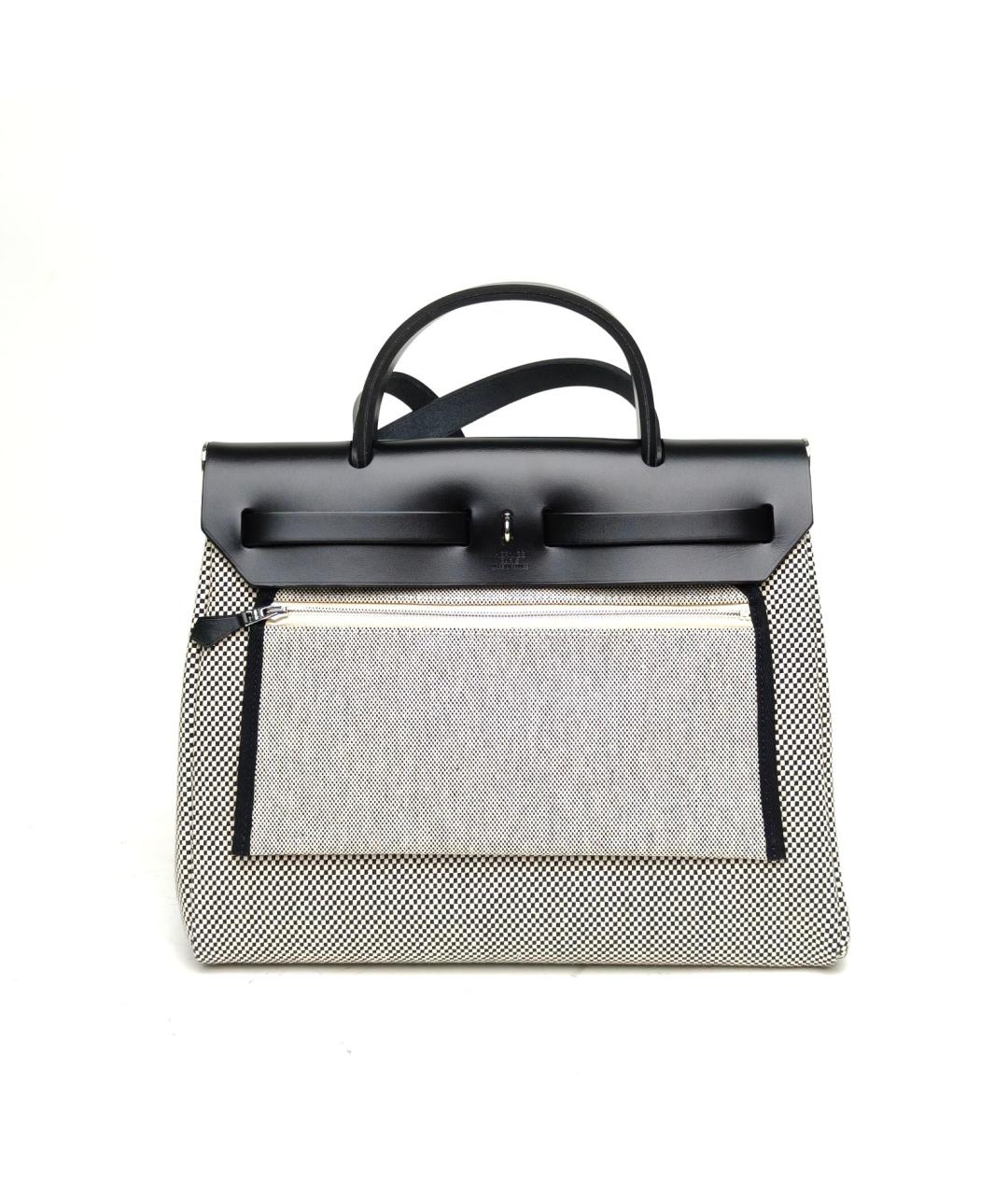 HERMES Черная тканевая сумка через плечо, фото 4