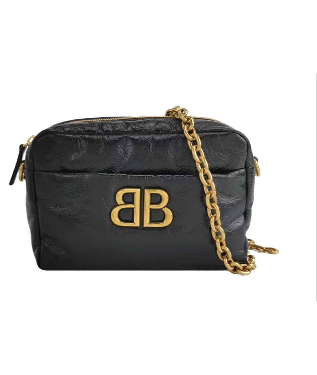 BALENCIAGA Черная кожаная сумка через плечо, фото 9