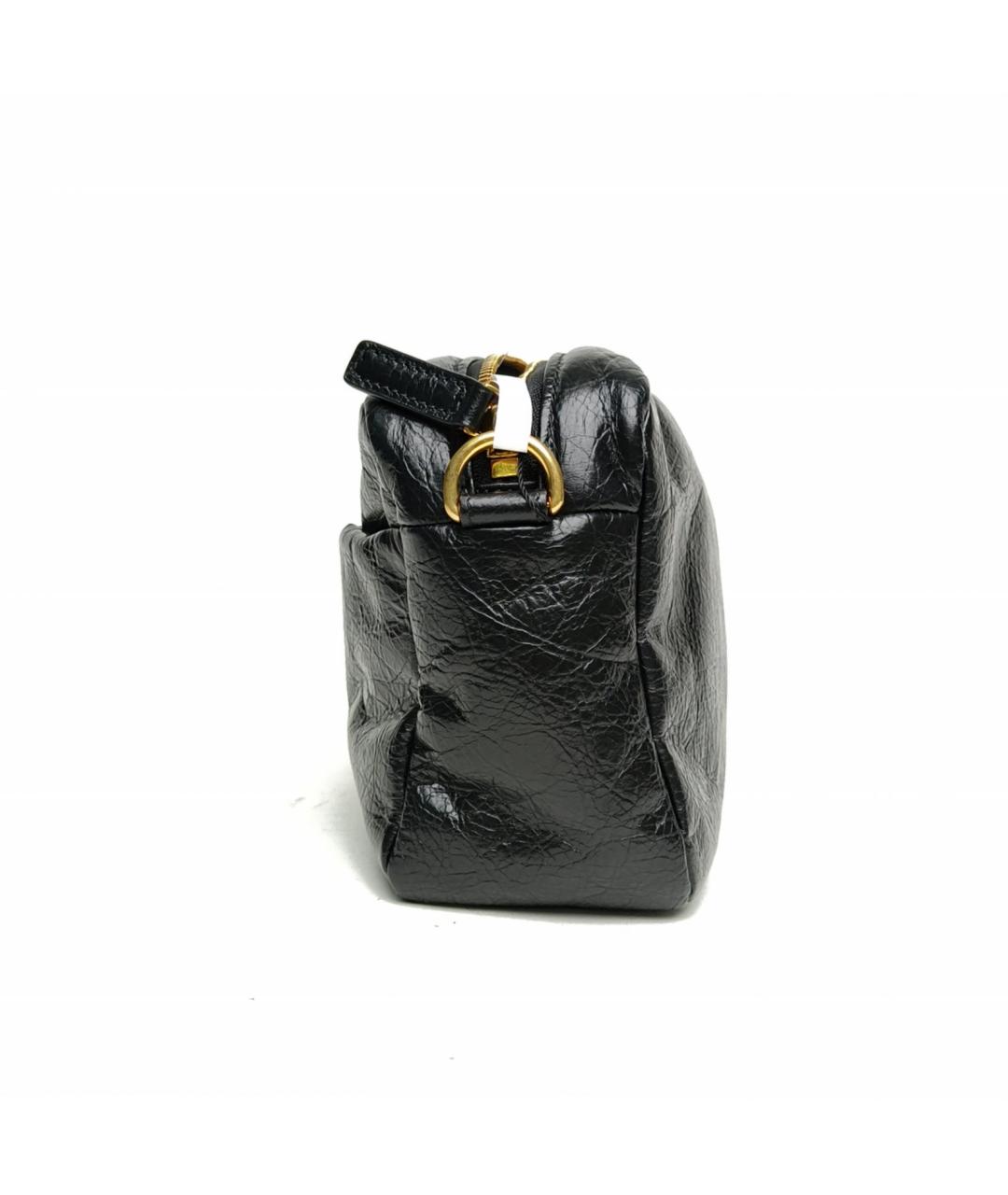 BALENCIAGA Черная кожаная сумка через плечо, фото 3