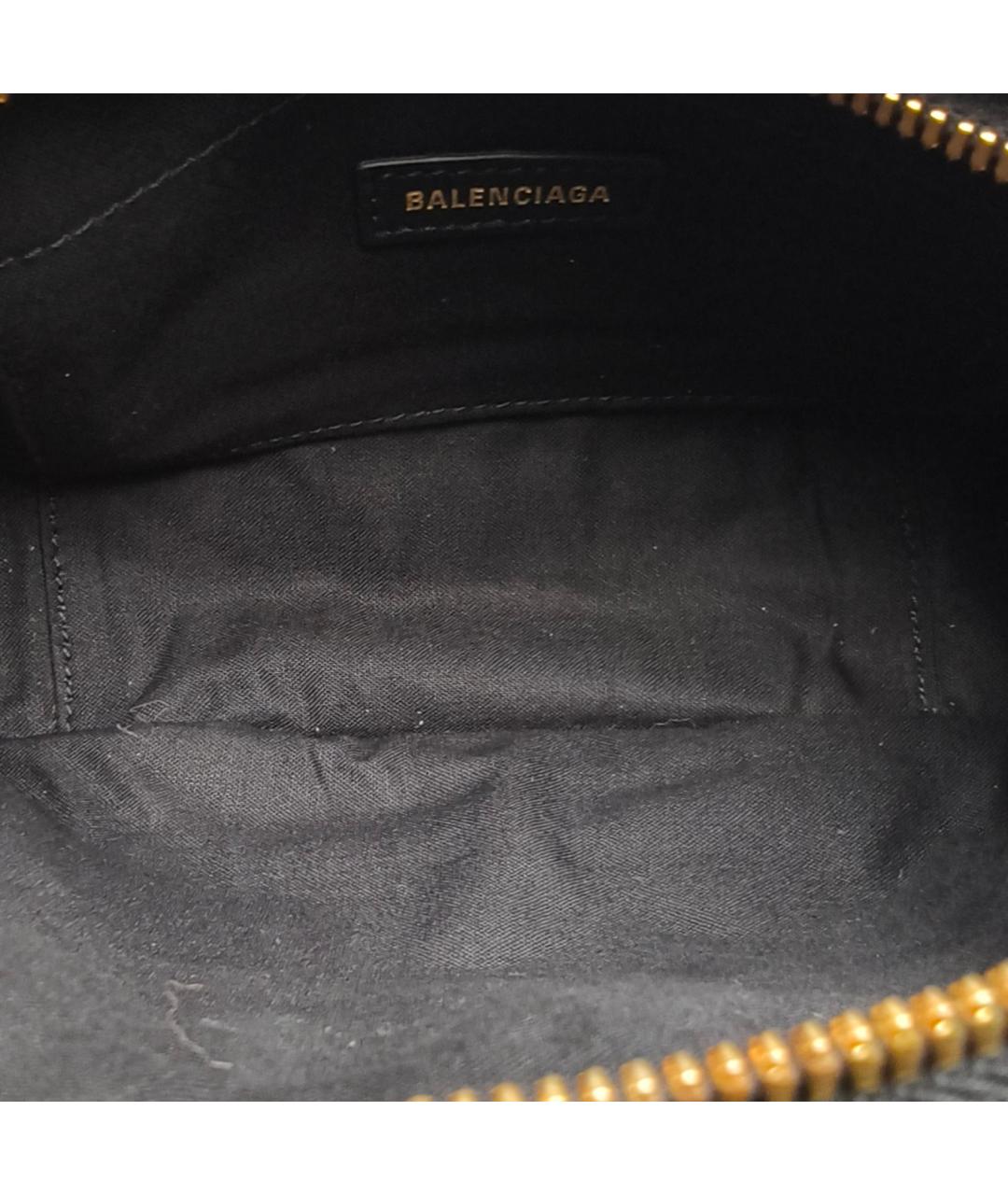 BALENCIAGA Черная кожаная сумка через плечо, фото 8