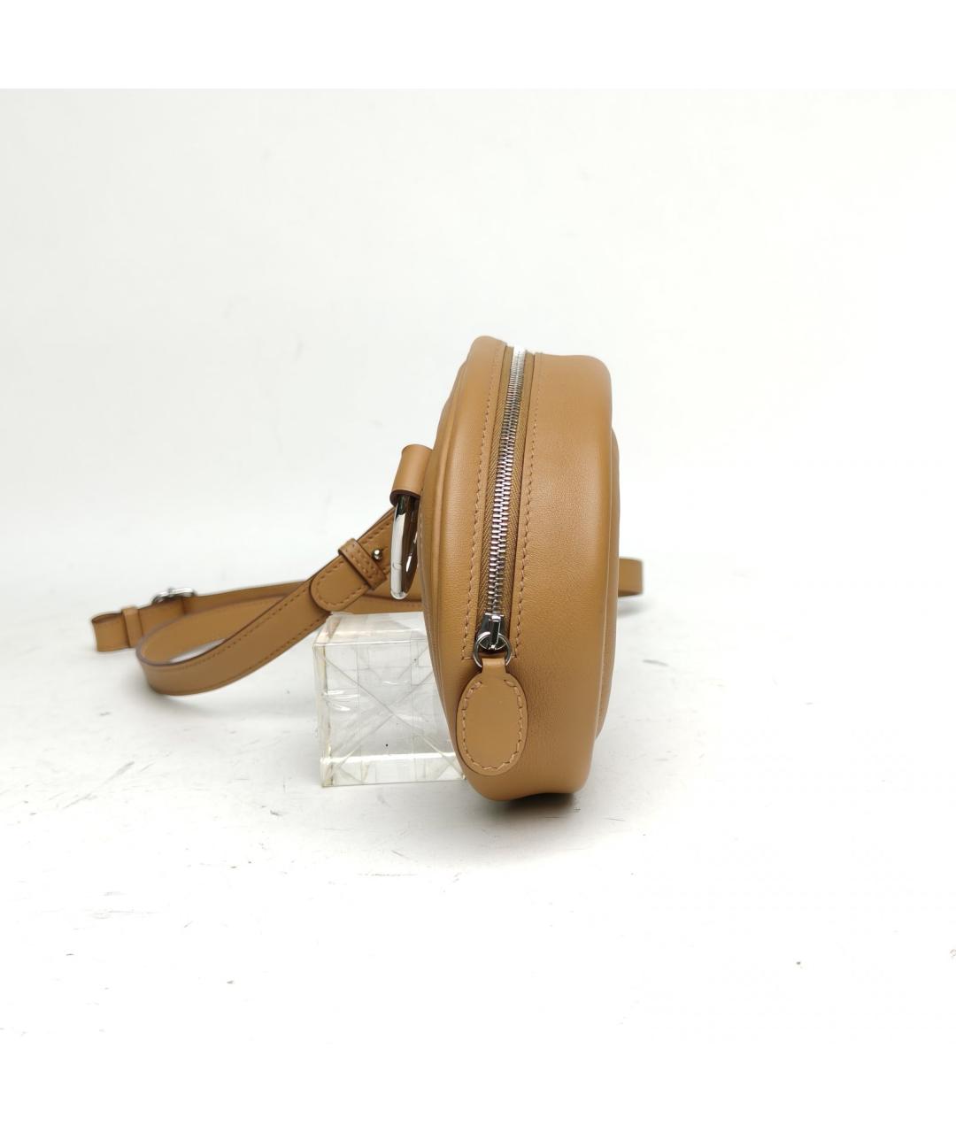 HERMES Бежевая кожаная сумка через плечо, фото 5