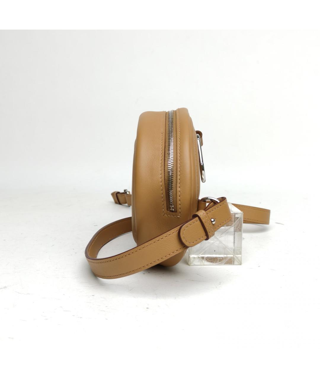 HERMES Бежевая кожаная сумка через плечо, фото 3