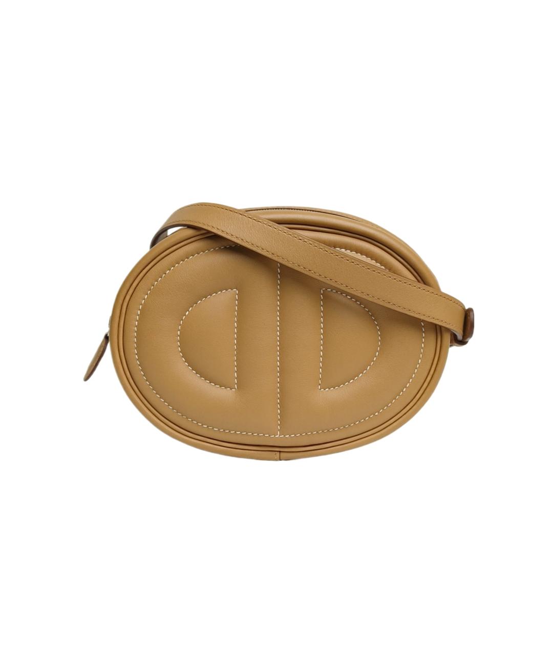 HERMES Бежевая кожаная сумка через плечо, фото 1