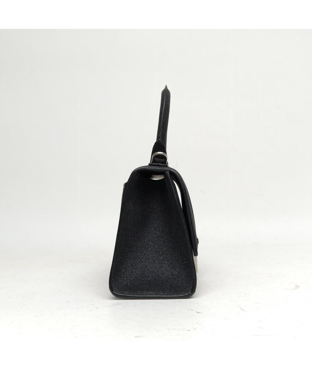 BALENCIAGA Черная кожаная сумка через плечо, фото 5