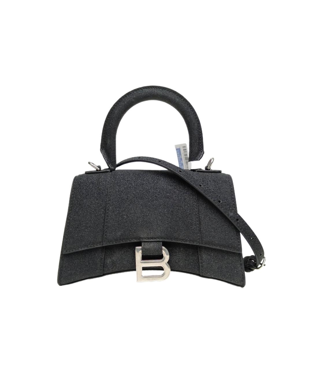 BALENCIAGA Черная кожаная сумка через плечо, фото 1