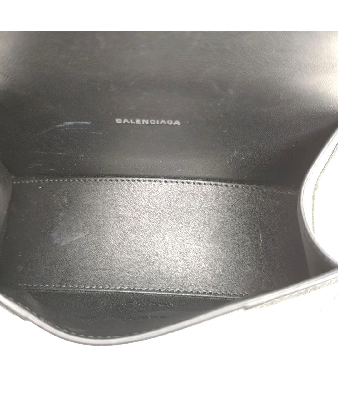 BALENCIAGA Черная кожаная сумка через плечо, фото 8