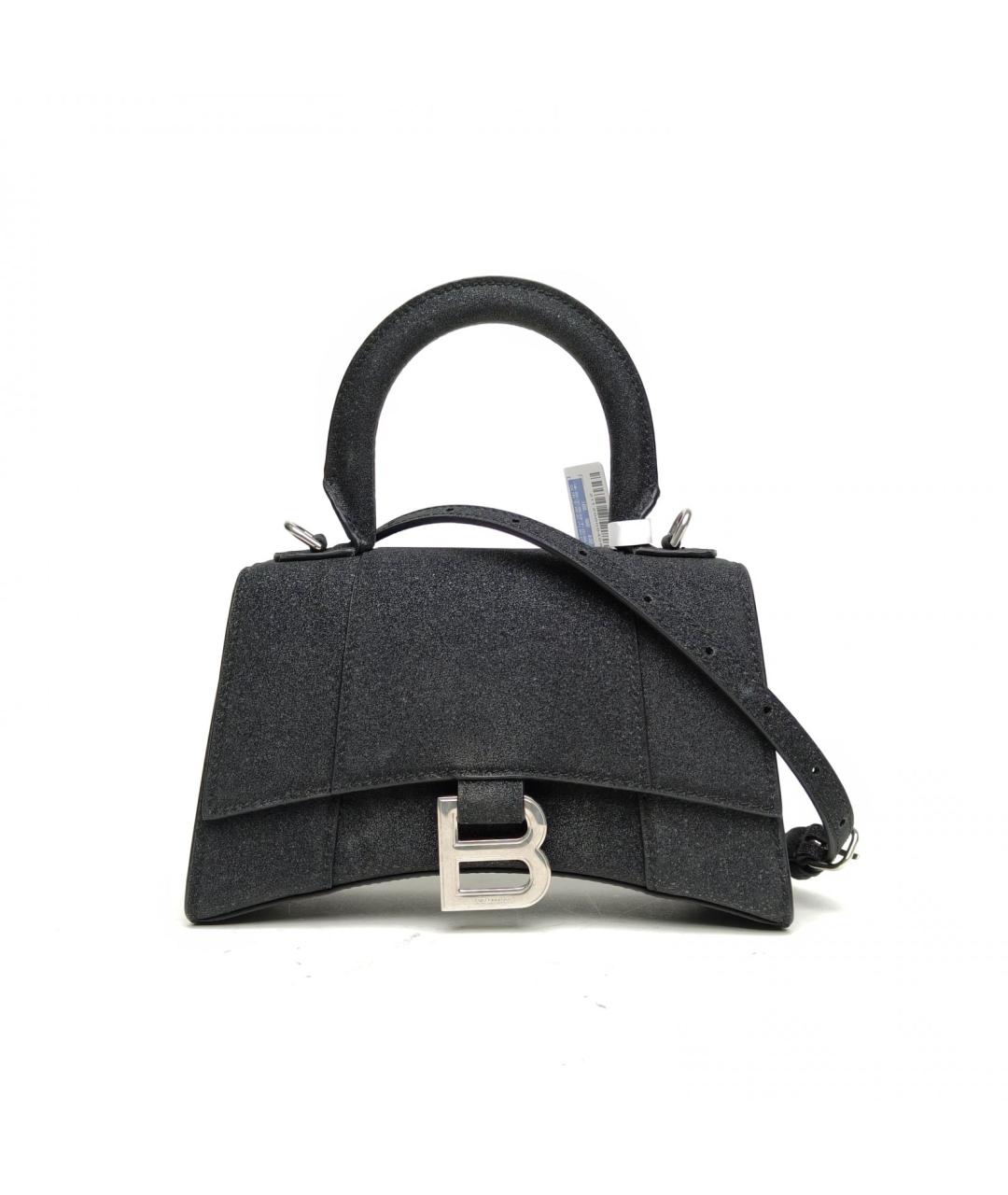 BALENCIAGA Черная кожаная сумка через плечо, фото 2