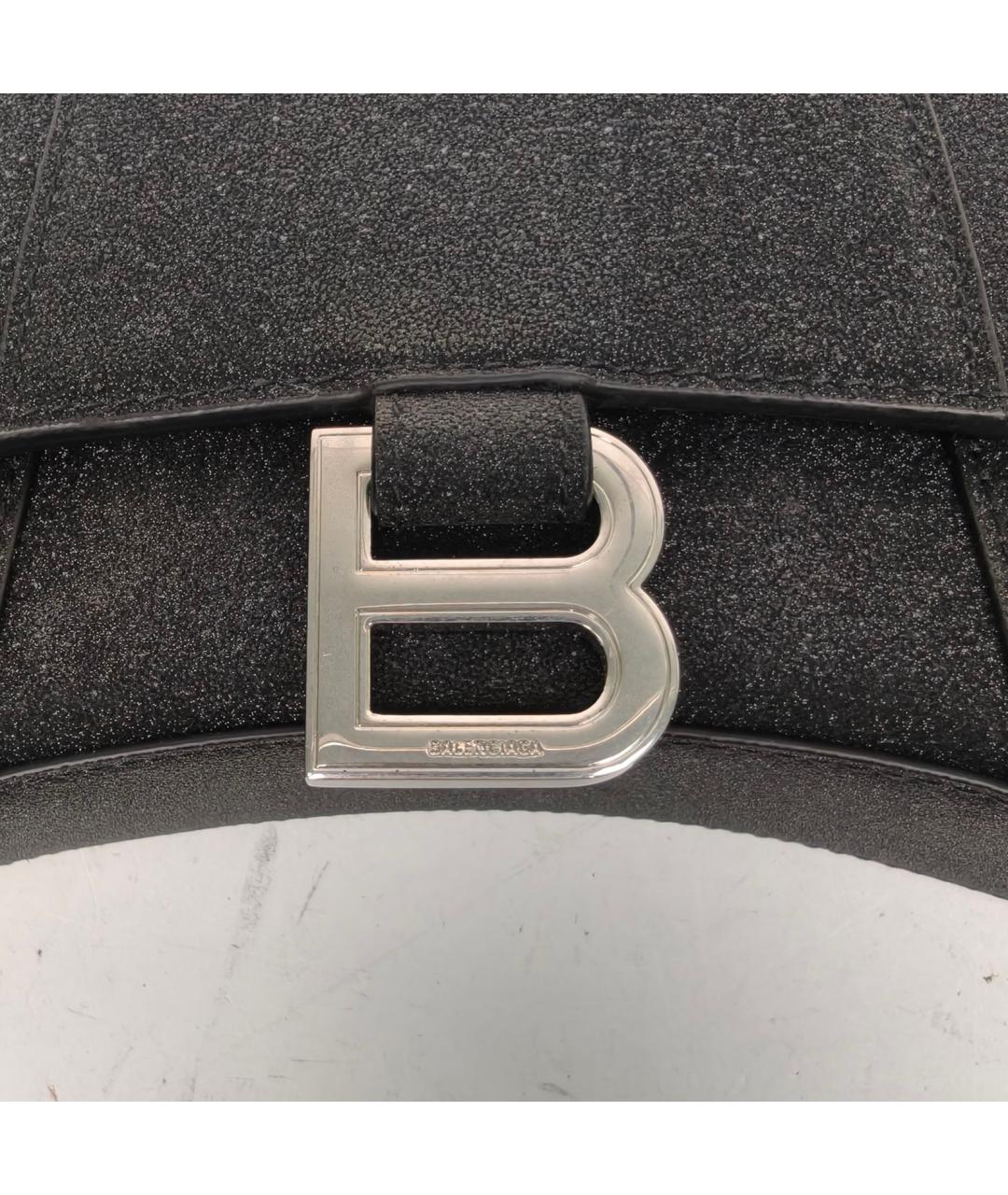 BALENCIAGA Черная кожаная сумка через плечо, фото 7