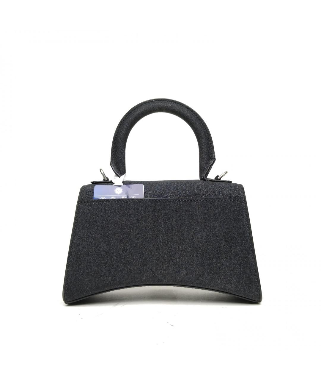 BALENCIAGA Черная кожаная сумка через плечо, фото 4