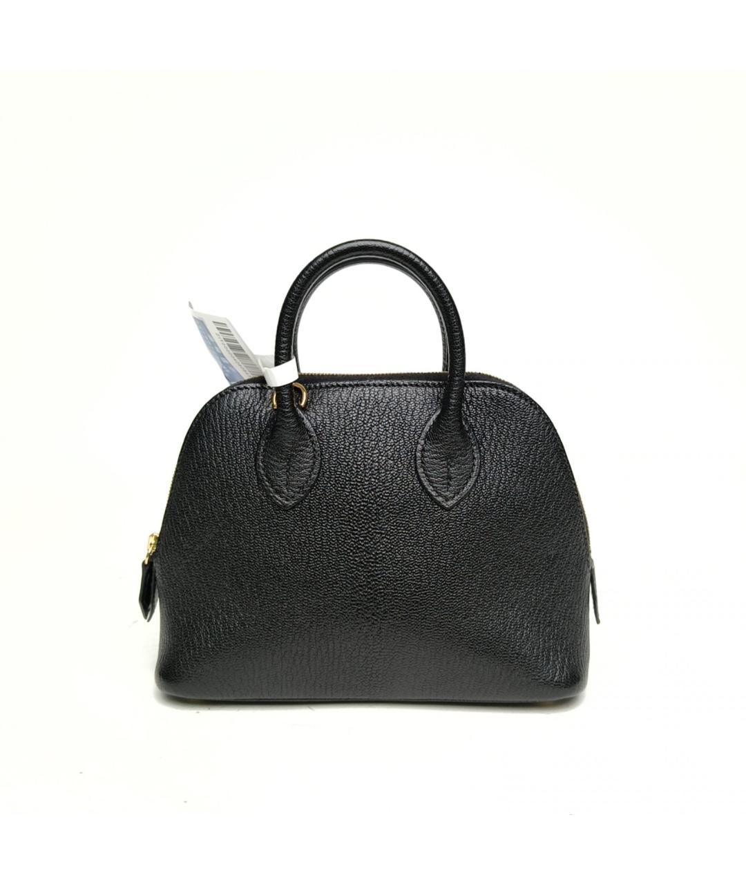 HERMES Черная кожаная сумка с короткими ручками, фото 6