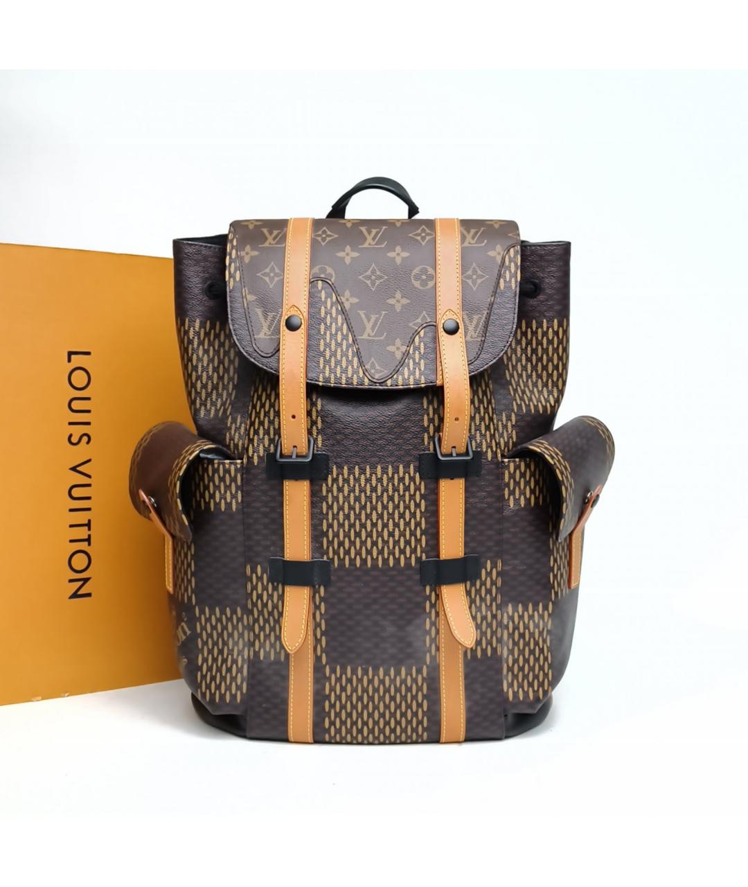 LOUIS VUITTON Коричневый рюкзак, фото 8