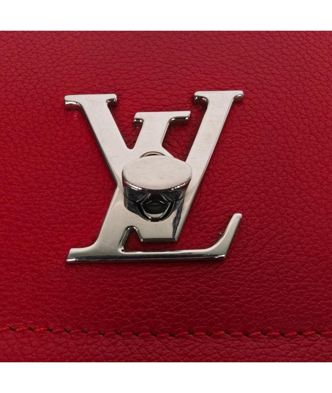 LOUIS VUITTON Красная кожаная сумка через плечо, фото 7
