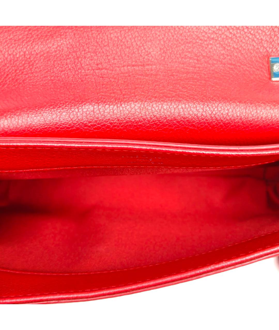 LOUIS VUITTON Красная кожаная сумка через плечо, фото 8