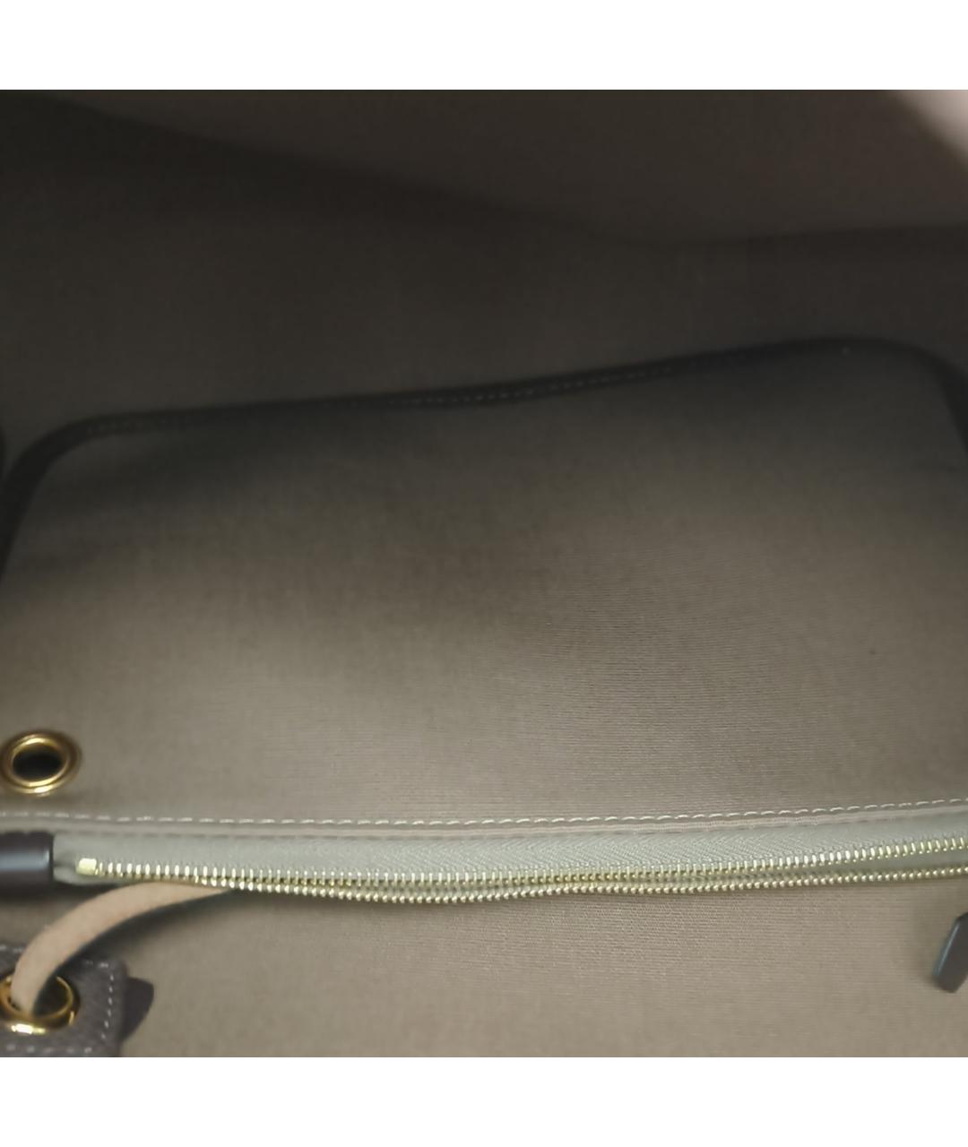 HERMES Бежевая тканевая сумка через плечо, фото 8