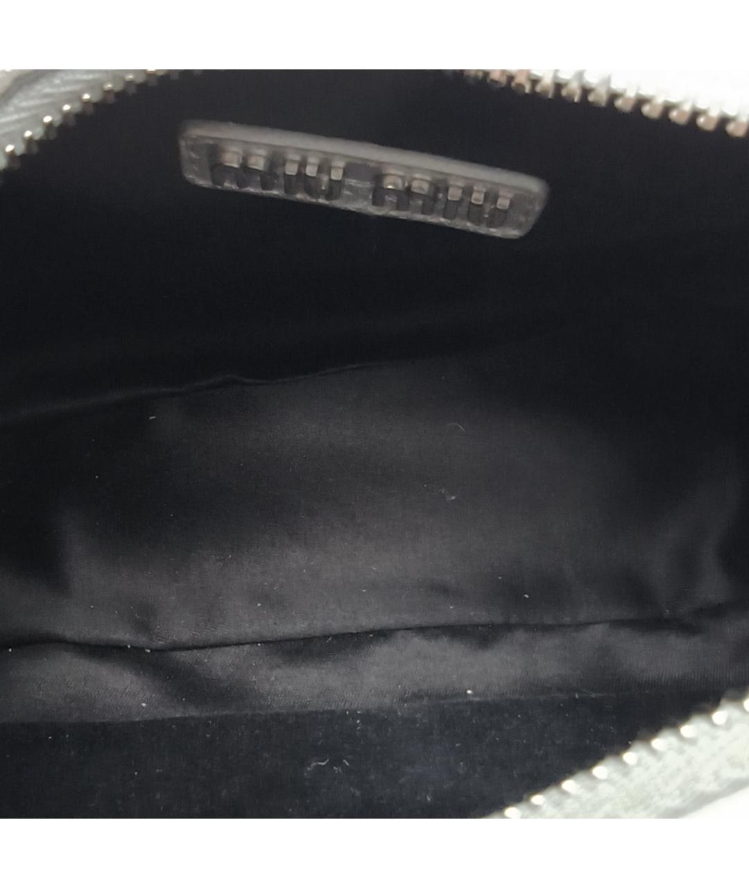 MIU MIU Серебряная кожаная сумка через плечо, фото 7