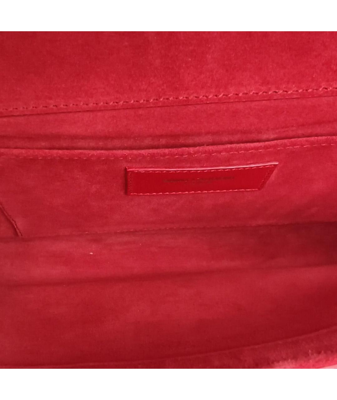 SAINT LAURENT Красная кожаная сумка через плечо, фото 8